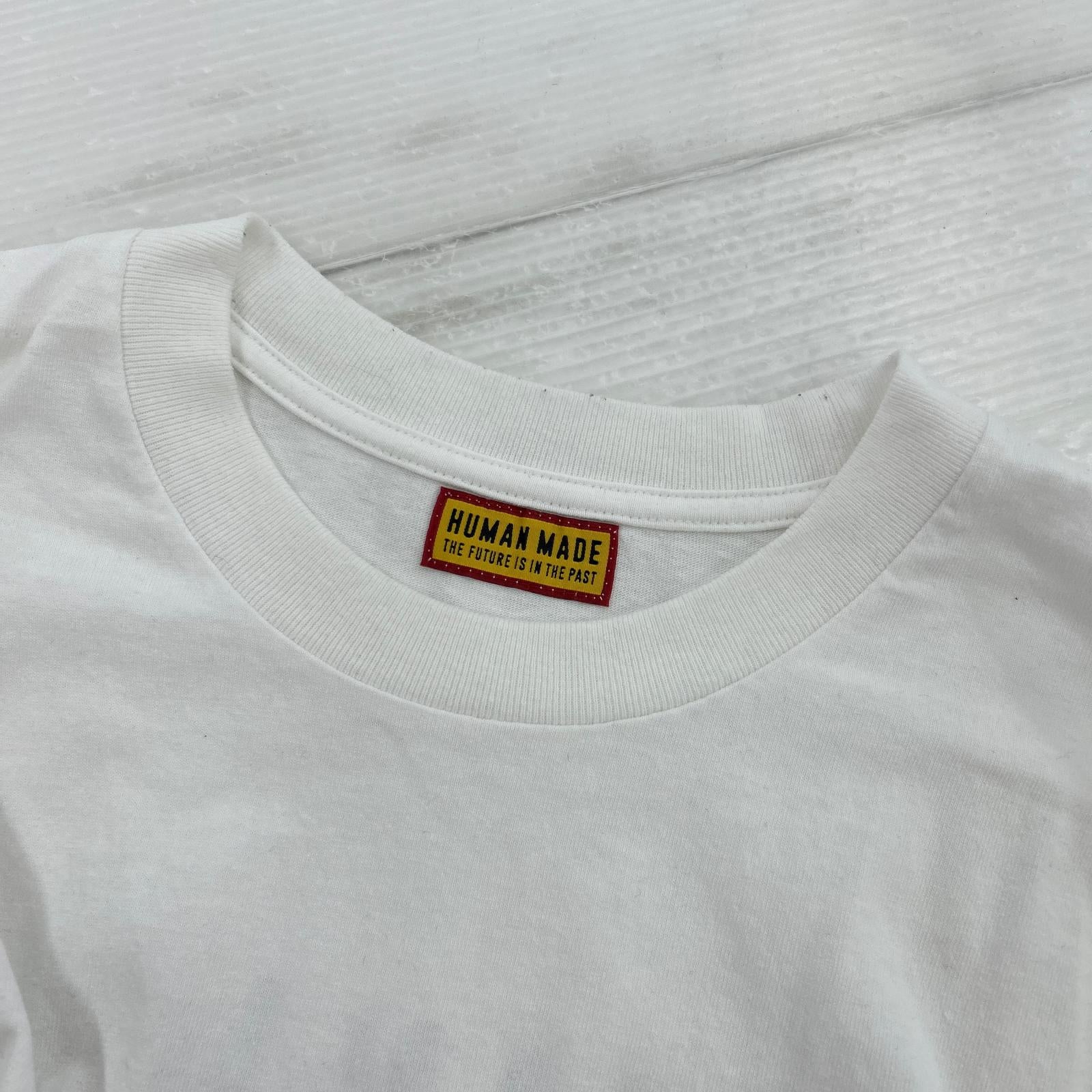 長袖Tシャツ HEART BADGE L/S T-SHIRT 白 (L) L ホワイト