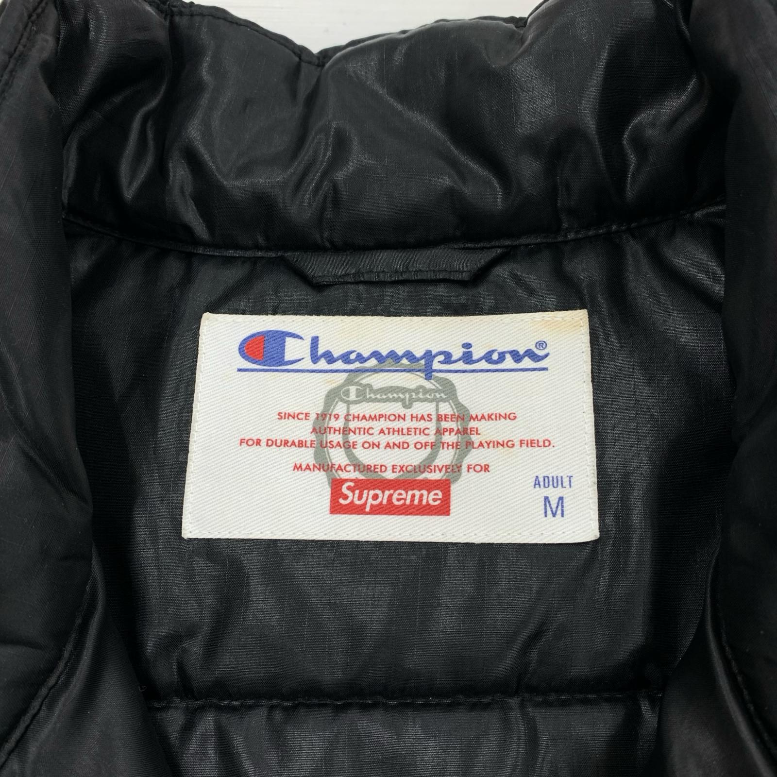 ジャケット Champion 中綿ベスト M 黒 M ブラック