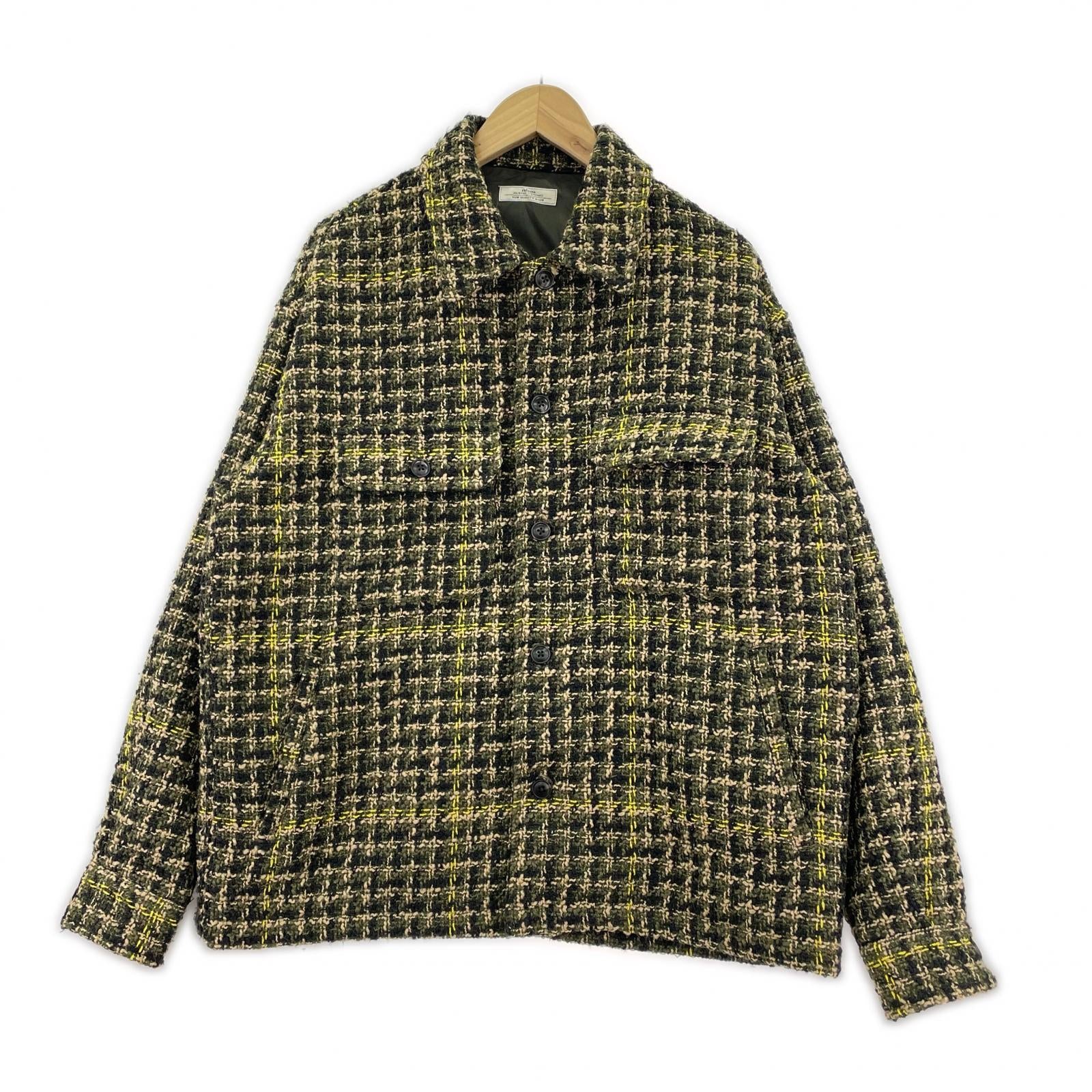 ジャケット ループツイード チェック CPOジャケット グリーン(M) M マルチカラー