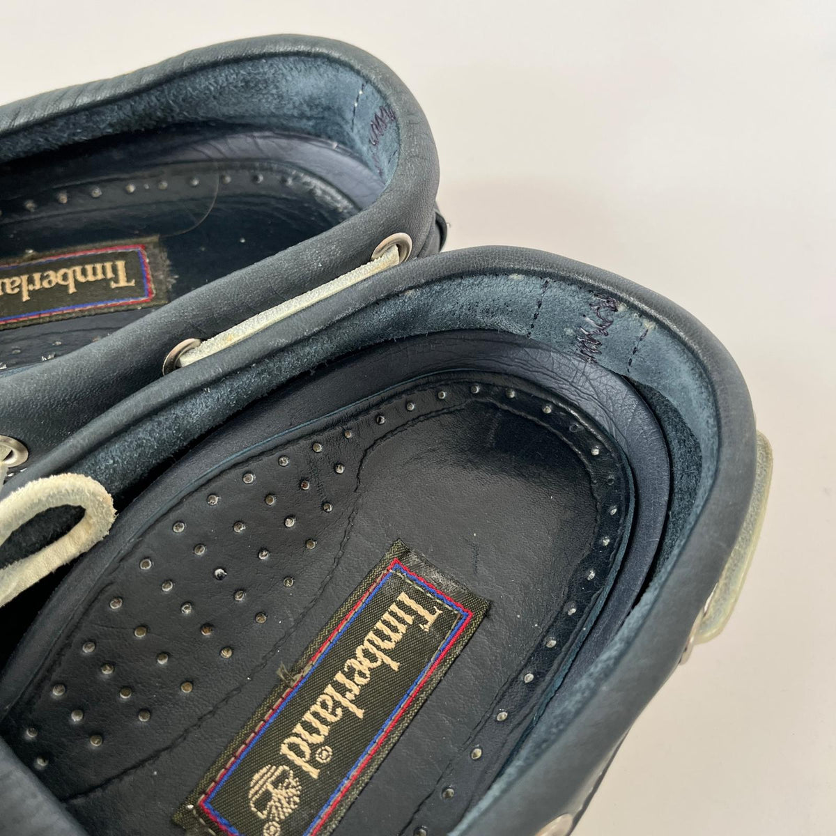 シューズ Timberland レザーデッキシューズ ネイビー