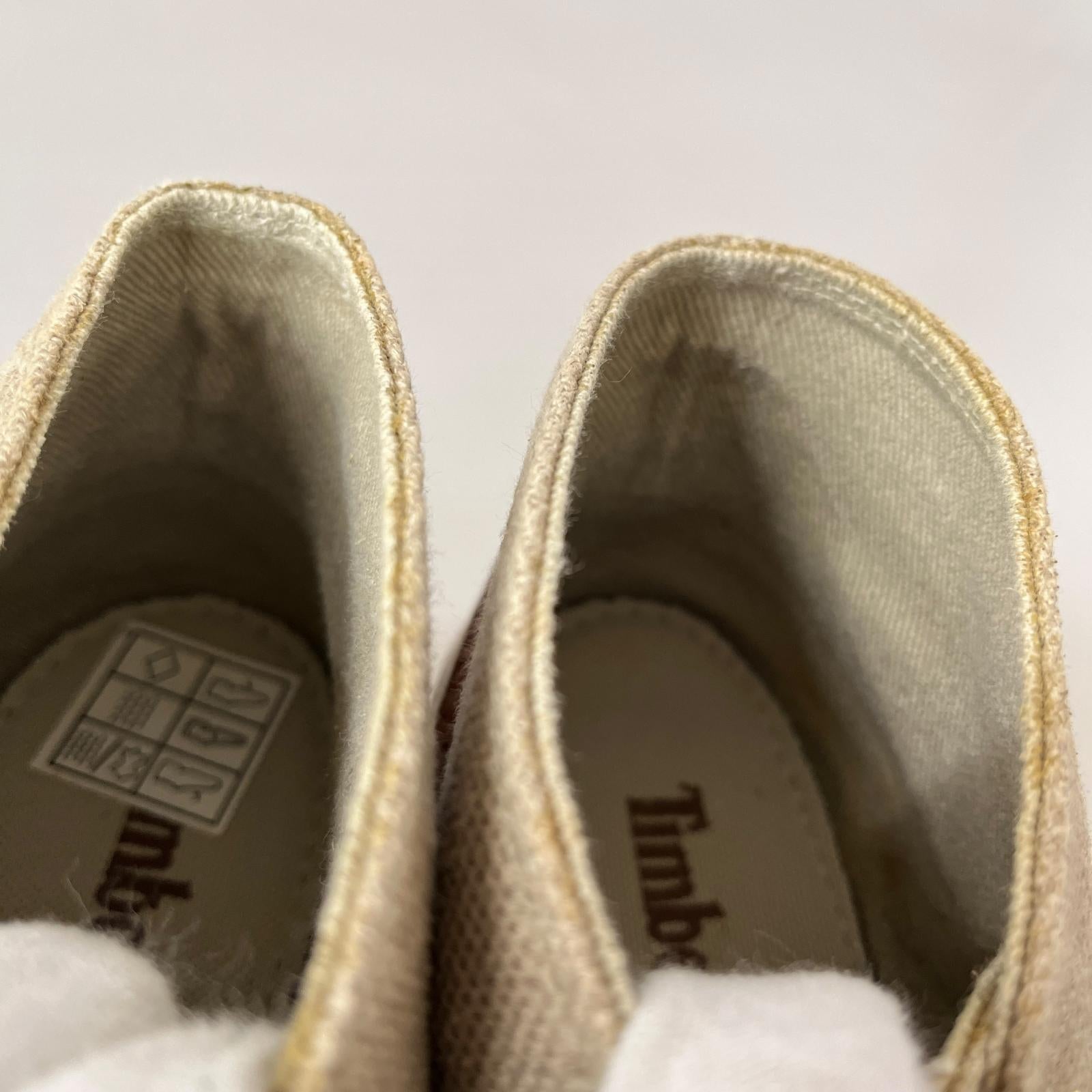 ブーツ Timberland キャンバス チャッカブーツ ベージュ