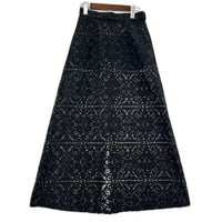 ロングスカート MODUALL LACE SKIRT/黒 M ブラック
