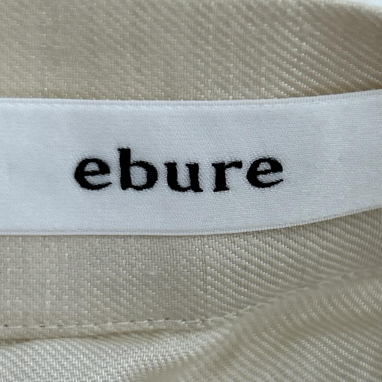 ロングスカート ebure/ラッププリーツスカート 36 ホワイト