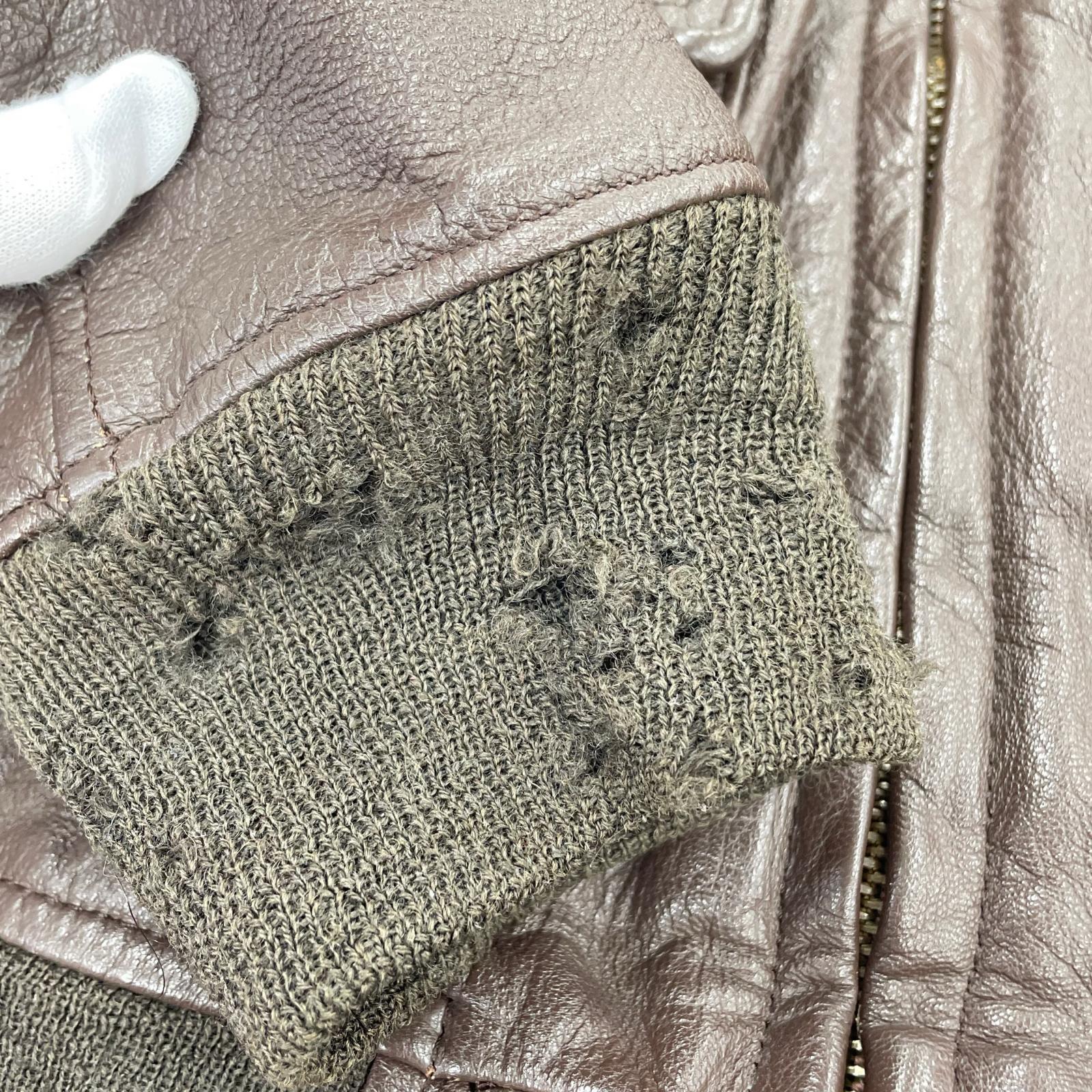 ミリタリージャケット U.S.NAVY G-1 scovillZIP ブラウン