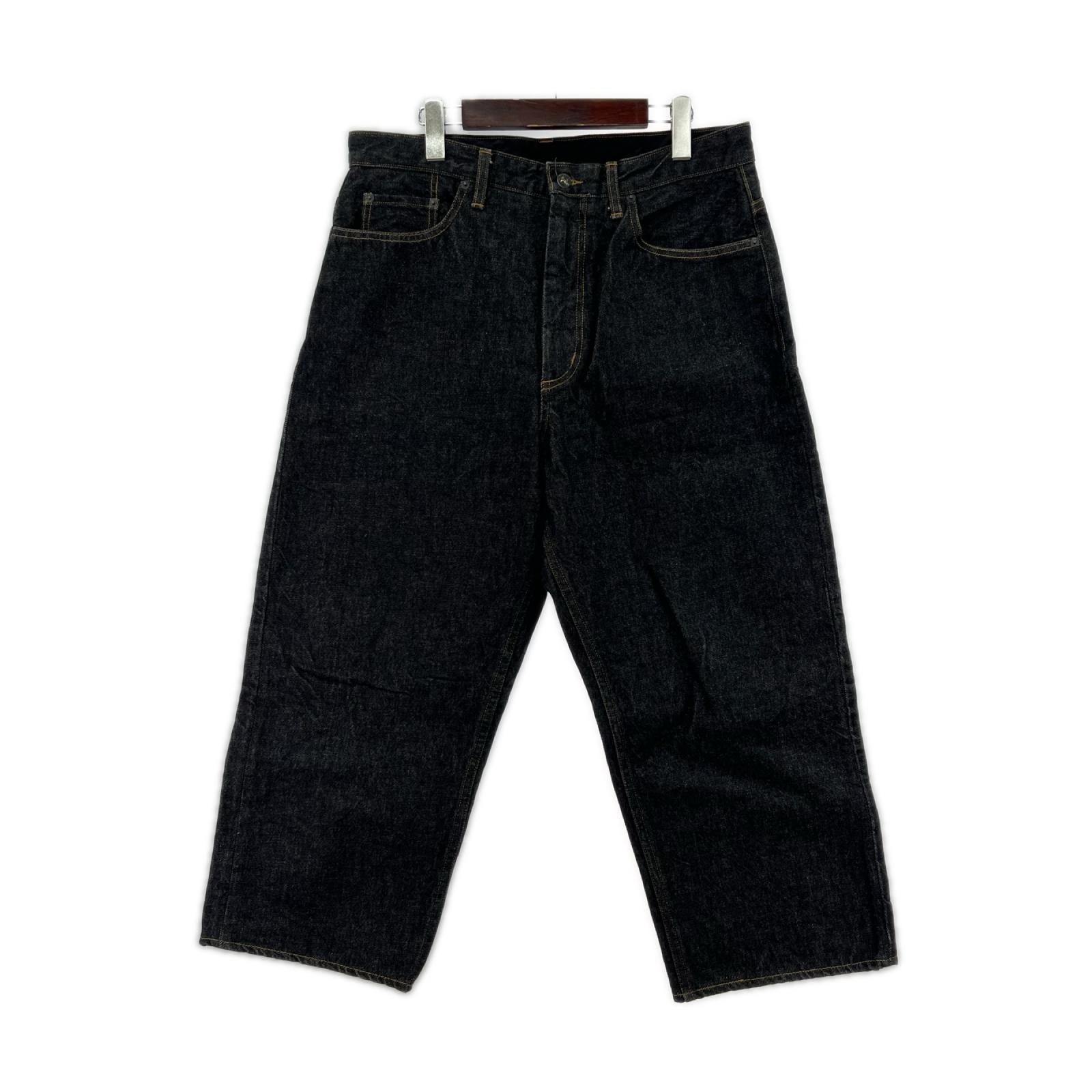 デニムパンツ Engineered Garments ワイドデニムパンツ 黒 M ブラック
