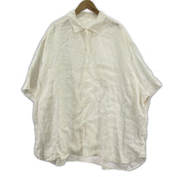 半袖シャツ Linen Open Collar Shirt (F) フリー ホワイト