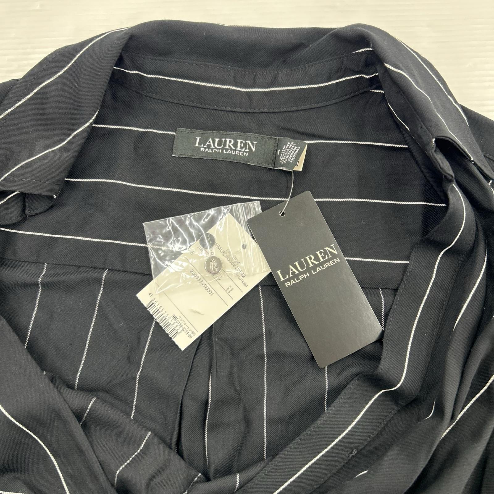 ワンピース LAUREN RALPH LAUREN/ストライプ/黒 ブラック