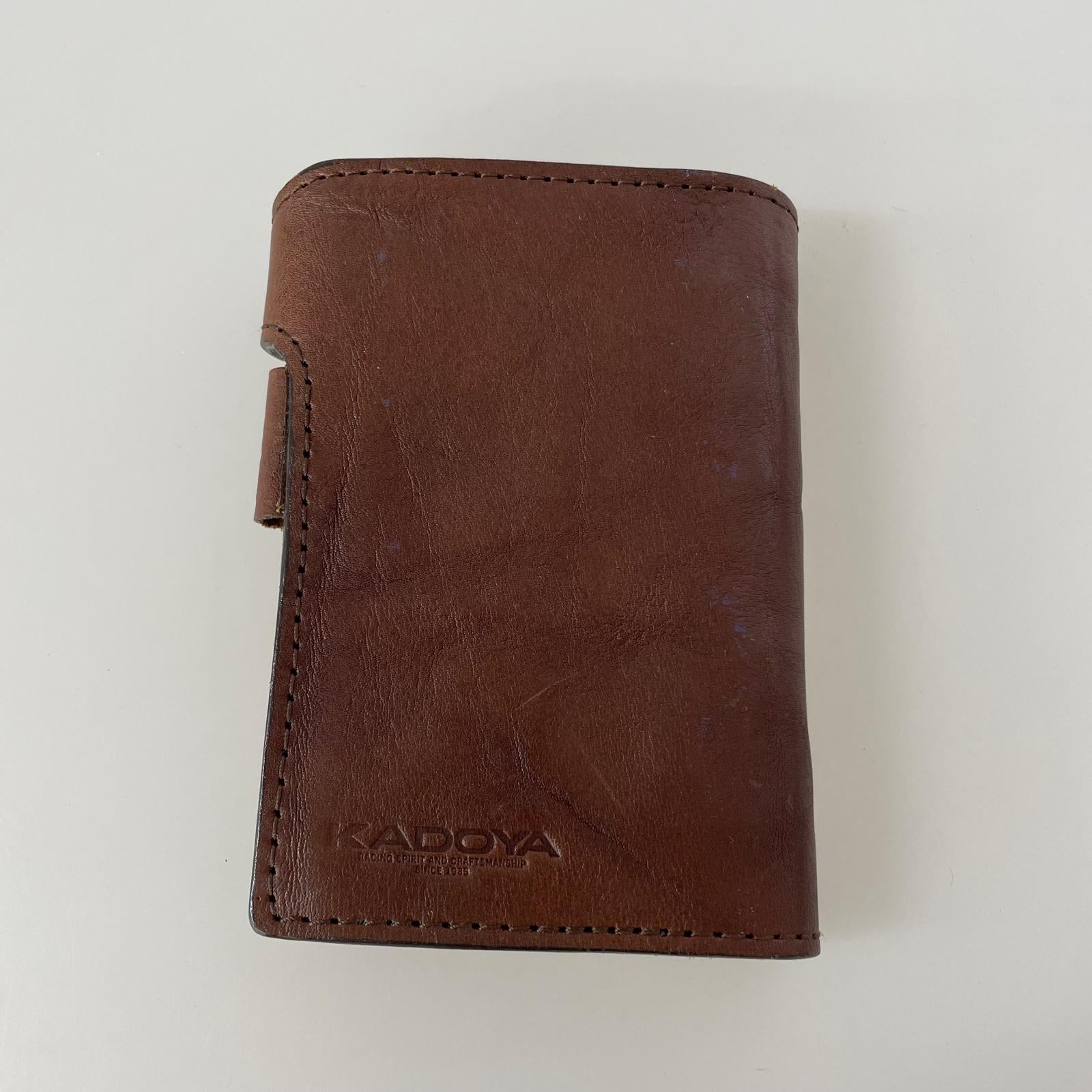 その他アクセサリー KADOYA メモ帳 レザー 茶 ブラウン
