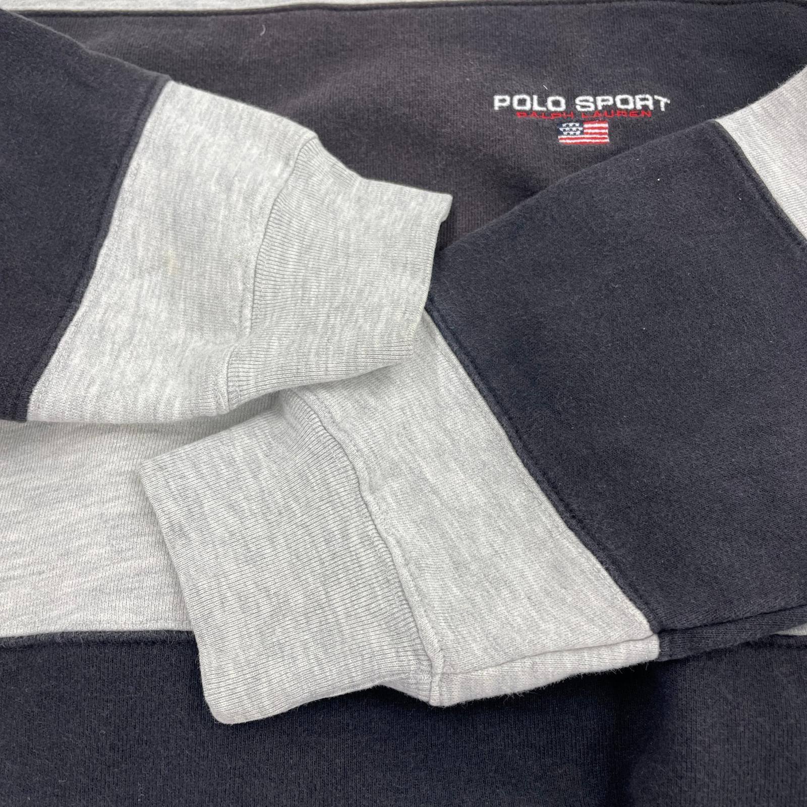 スウェット 90s POLO SPORT ボーダー (L) L