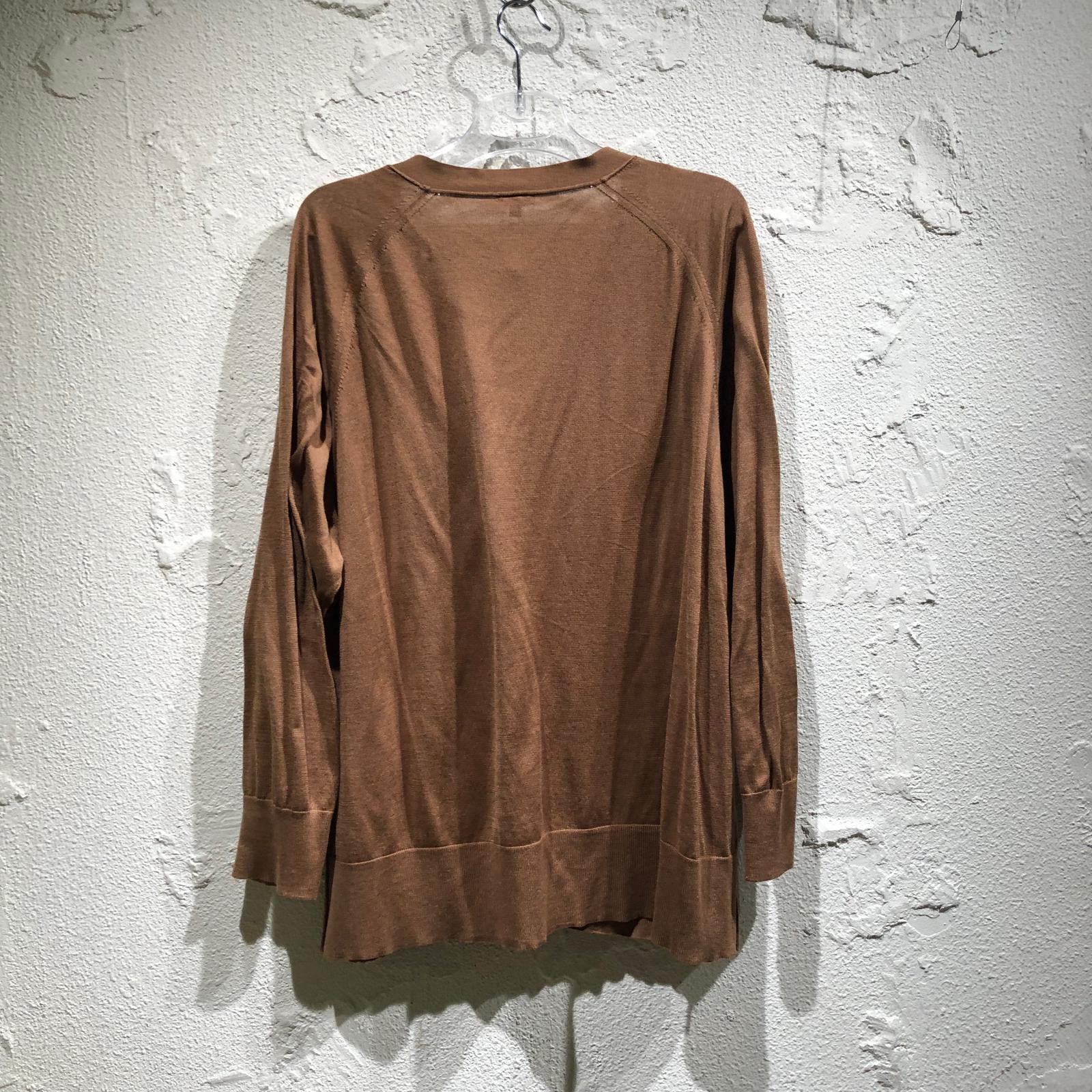 カーディガン Vネックカーディガン ブラウン