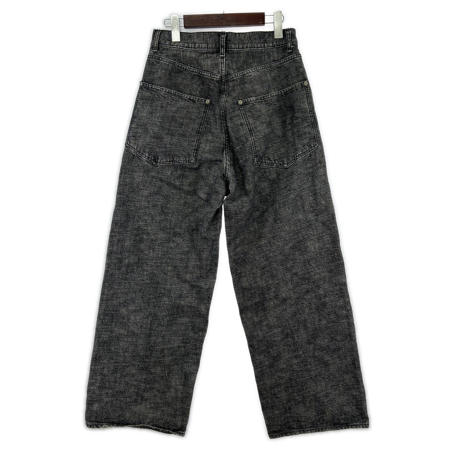 パンツ 24ss BUGGY SLAB DENIM PANTS S S ブラック