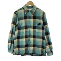 長袖シャツ RAYON OMBRE PLAID OPEN COLLAR BLOUSE 1 1