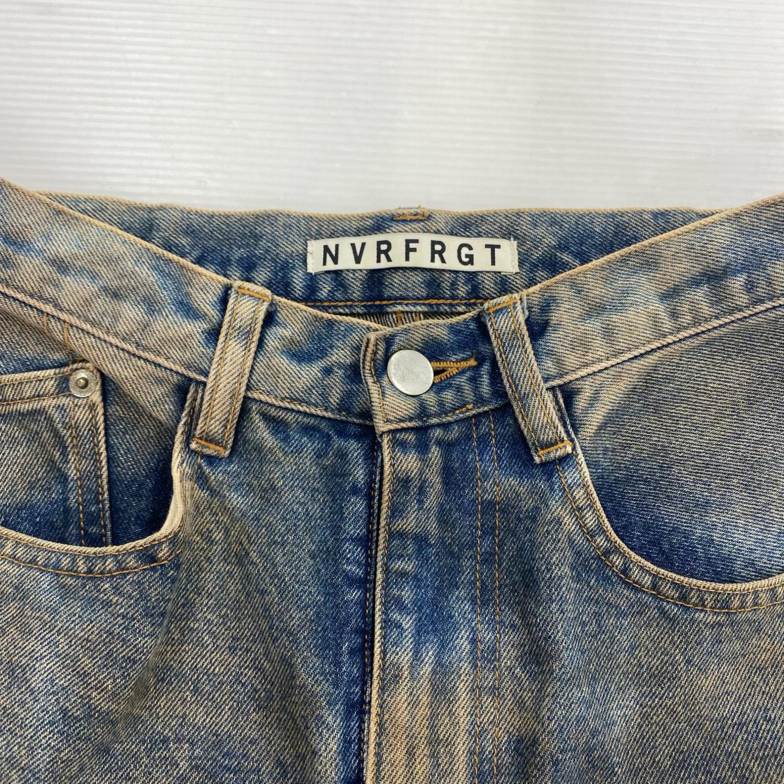 デニムパンツ 3D TWISTED WIDE LEG JEANS MUD FADED 1 1 ブルー