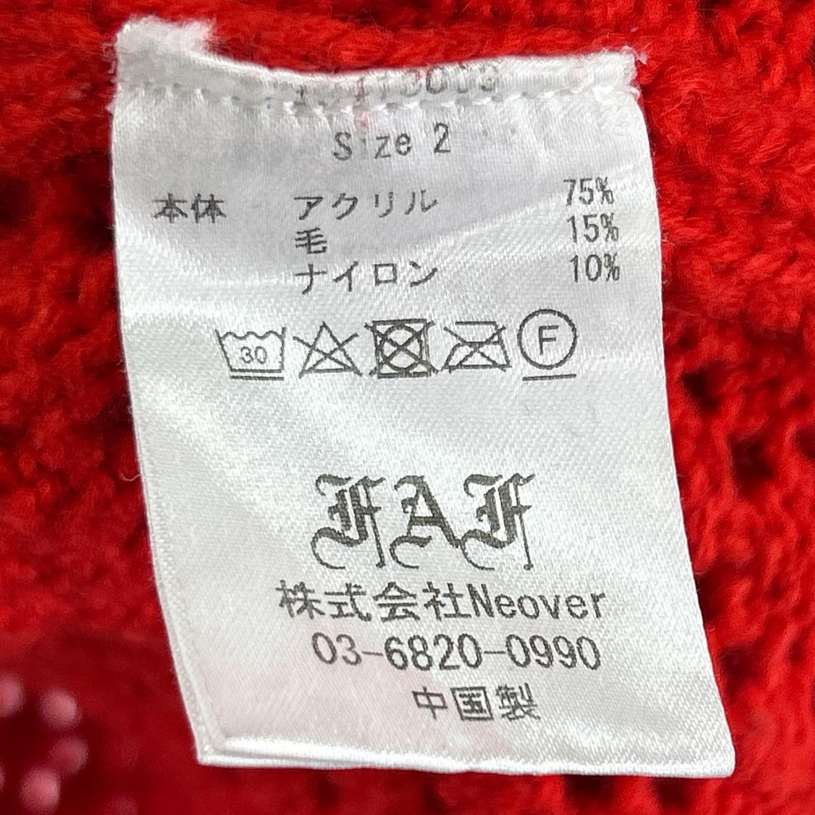 ニット FAF Openwork Knit Polo Shirts 赤 2 2 レッド
