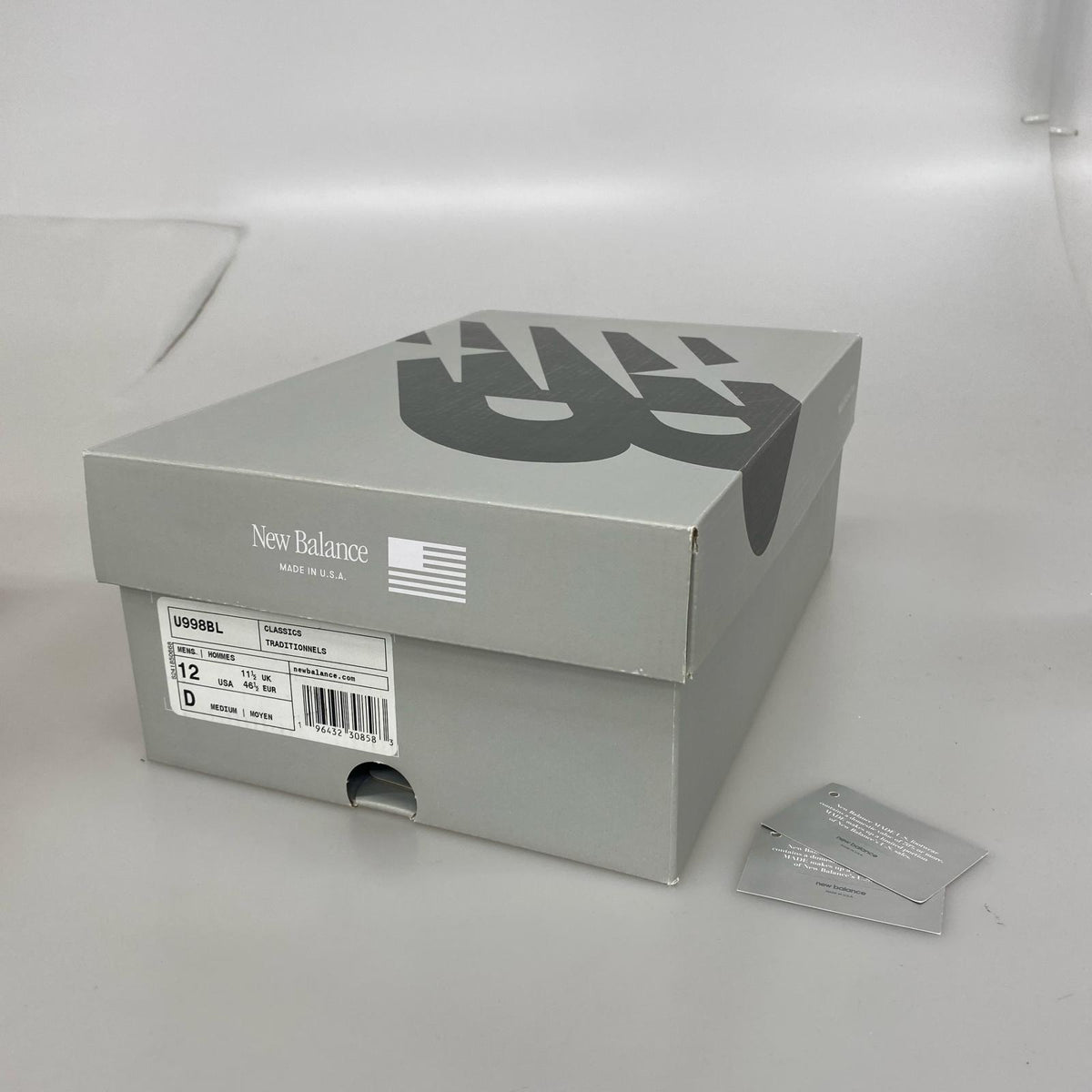 スニーカー U998BL BLACK 30cm (US12 UK11 1/2 EU50) ブラック
