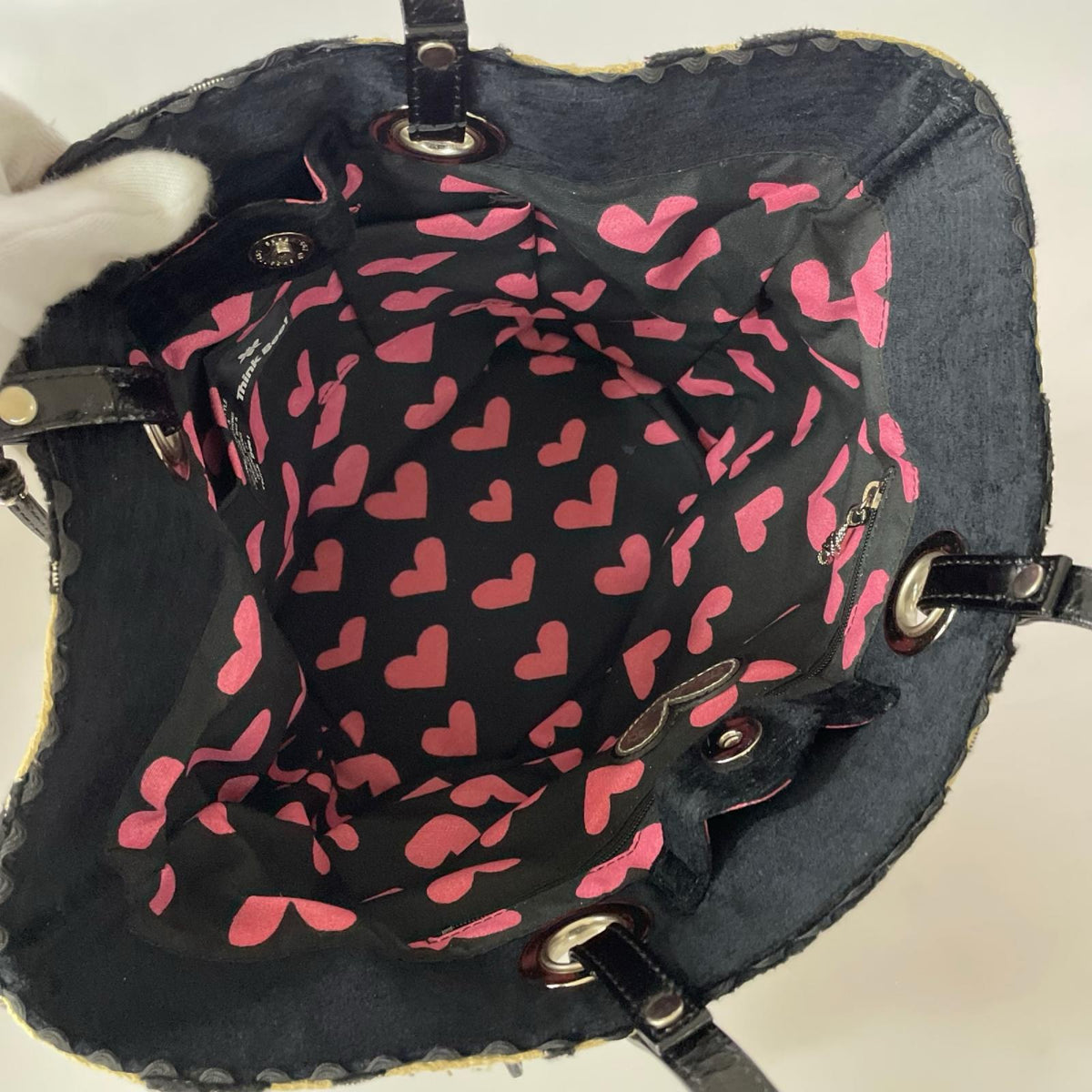 トートバッグ Think Bee! 花柄 トートバッグ ブラック