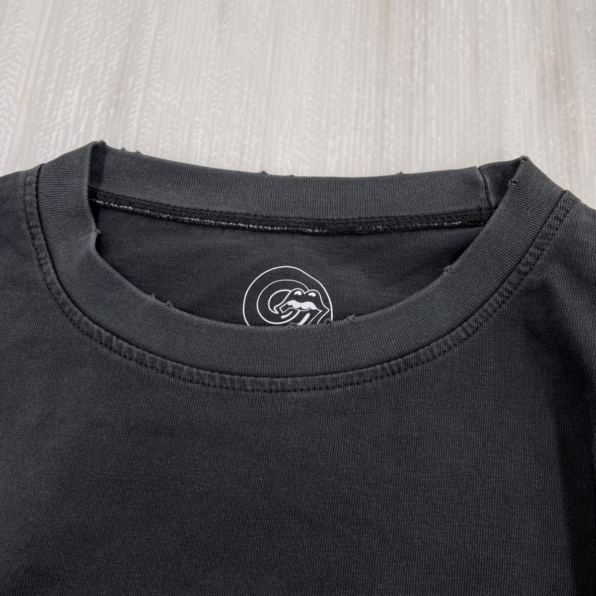 半袖Tシャツ ROLLING STONES 浮世絵バックプリント チャコール S S グレー