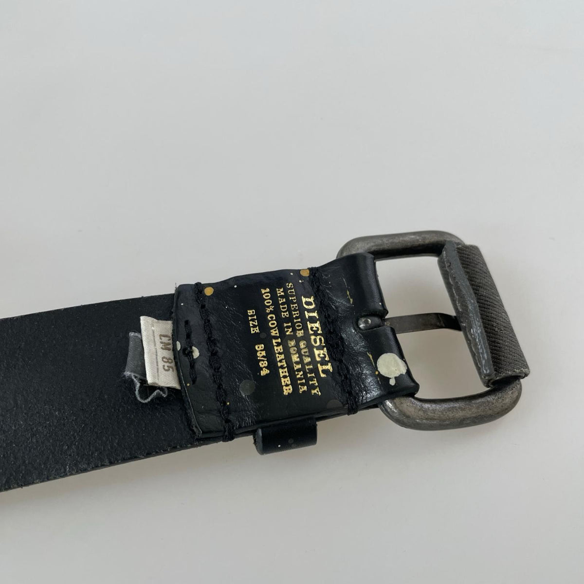 その他アクセサリー ペイント加工 レザー ベルト 黒 ブラック