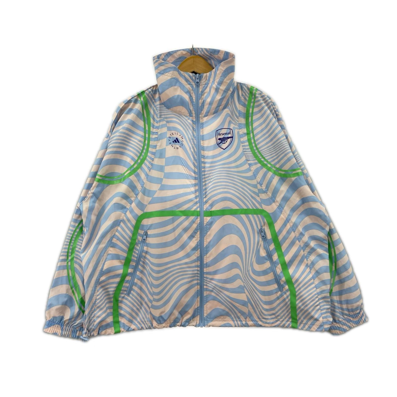 ジャケット STELLA McCARTNEY/Arsenal/ナイロン/青×ピンク S