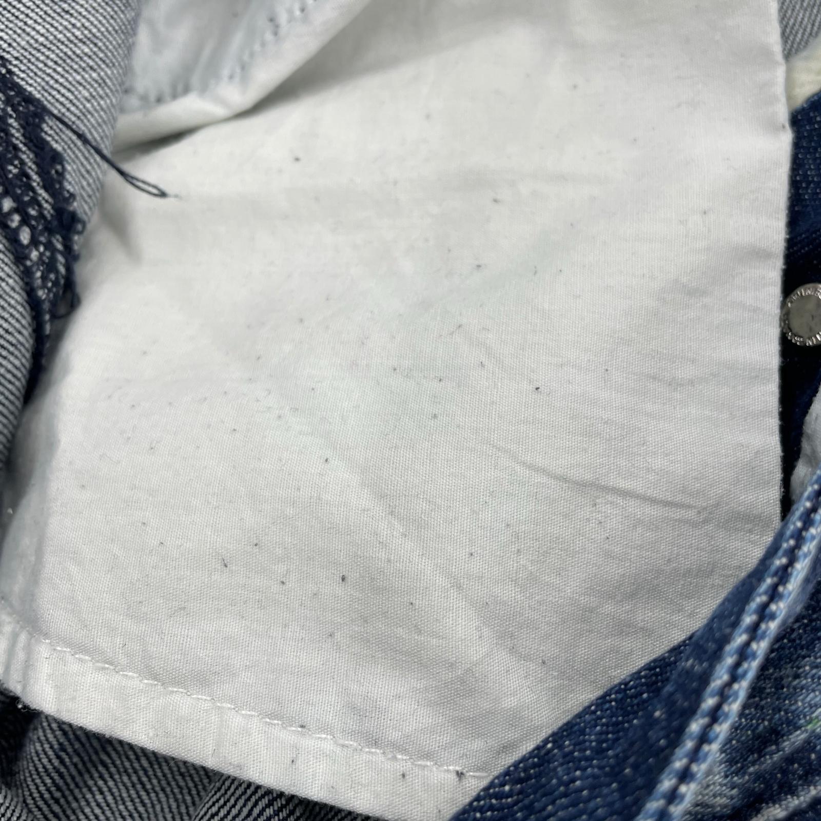 デニムパンツ クラッシュペイントデニム (46) 46 ブルー