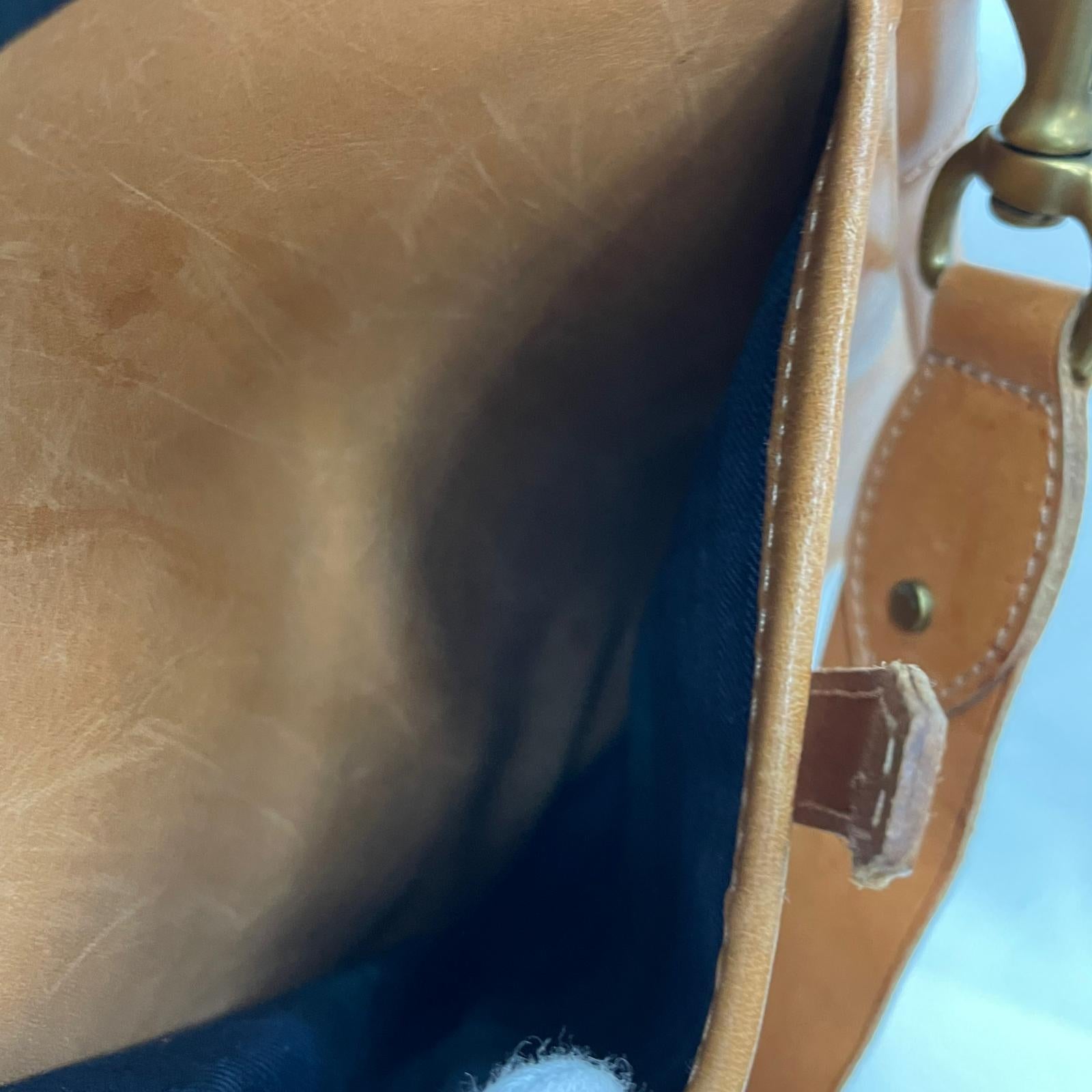 ショルダーバッグ POLO RALPH LAUREN レザーメッセンジャーバッグ 茶 ブラウン