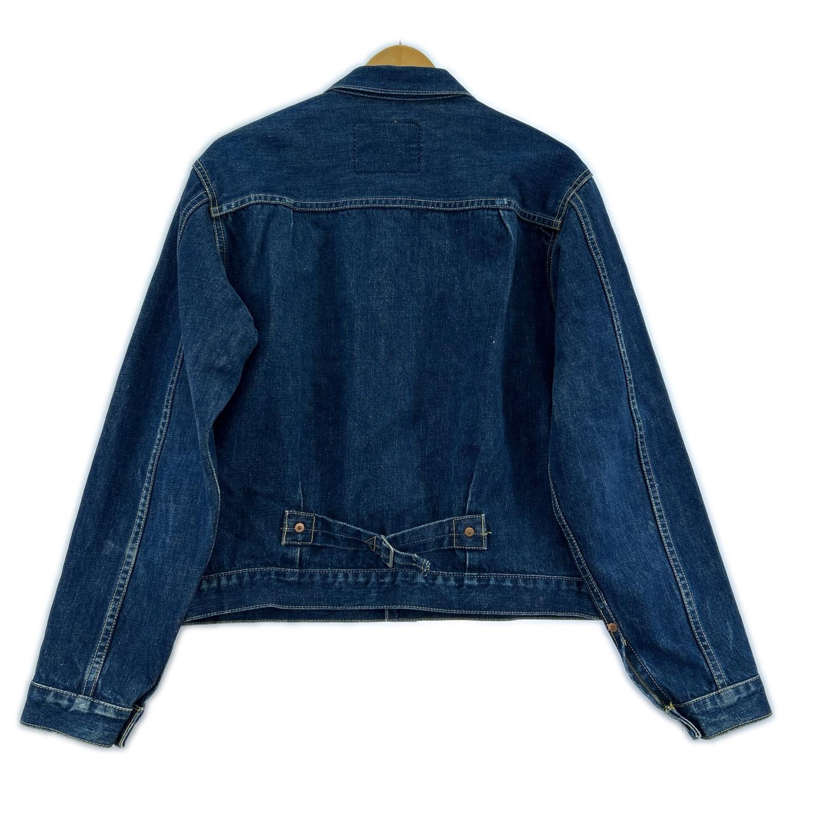 デニムジャケット 90s 71506XX 1st 1st 復刻 日本製 デニムジャケット 38 ネイビー