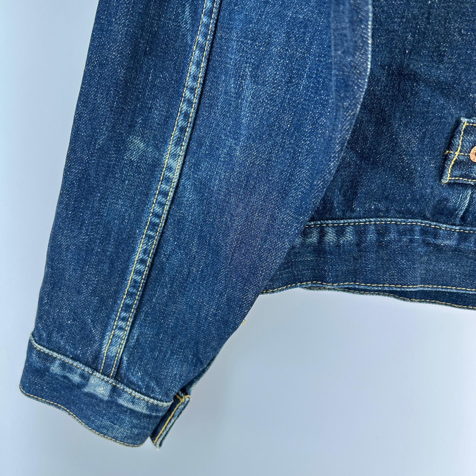デニムジャケット 90s 71506XX 1st 1st 復刻 日本製 デニムジャケット 38 ネイビー
