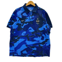 ポロシャツ NIKE カモ柄 S/Sポロ 青 XL