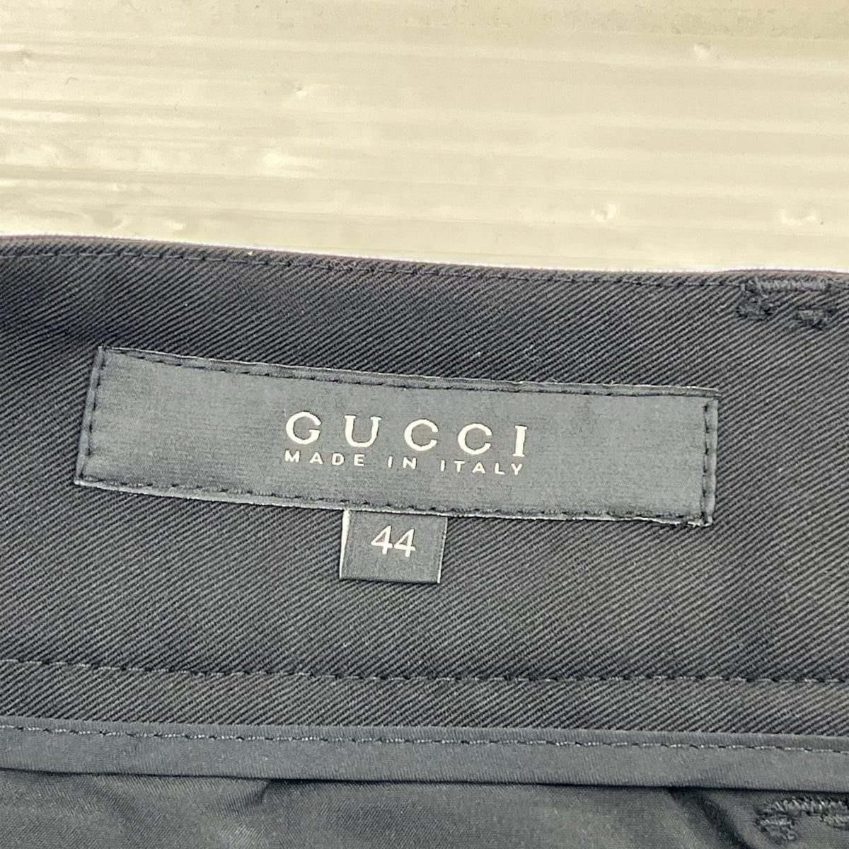 GUCCI ローライズ ウールスラックス 44 ブラック