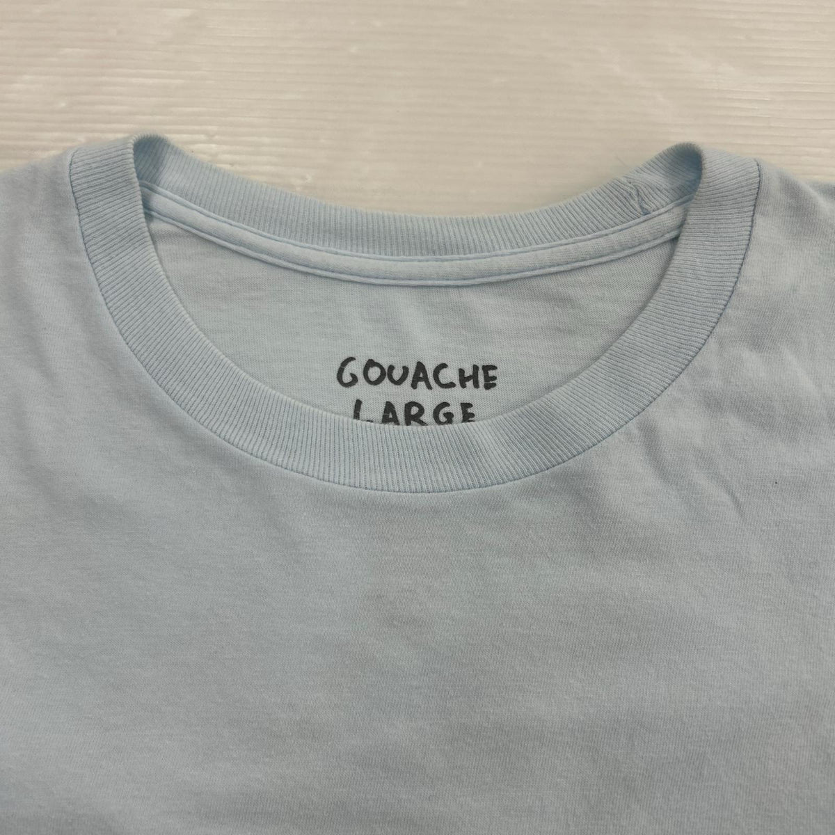 長袖Tシャツ GOUACHE バックプリント ライトブルー L L