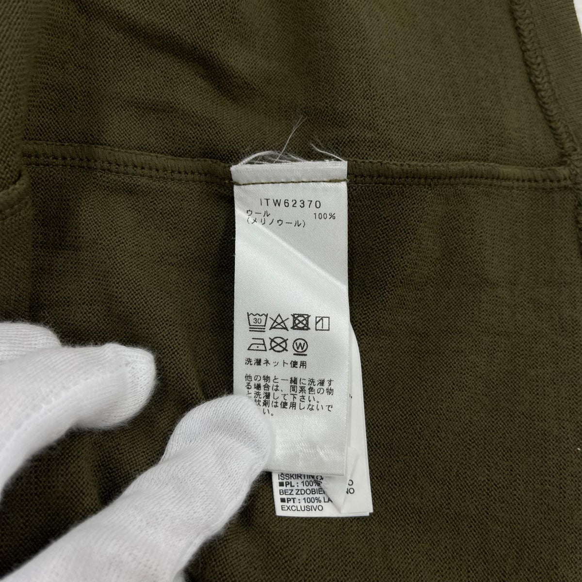 長袖Tシャツ メリノウールハイネックTEE (XS) カーキ