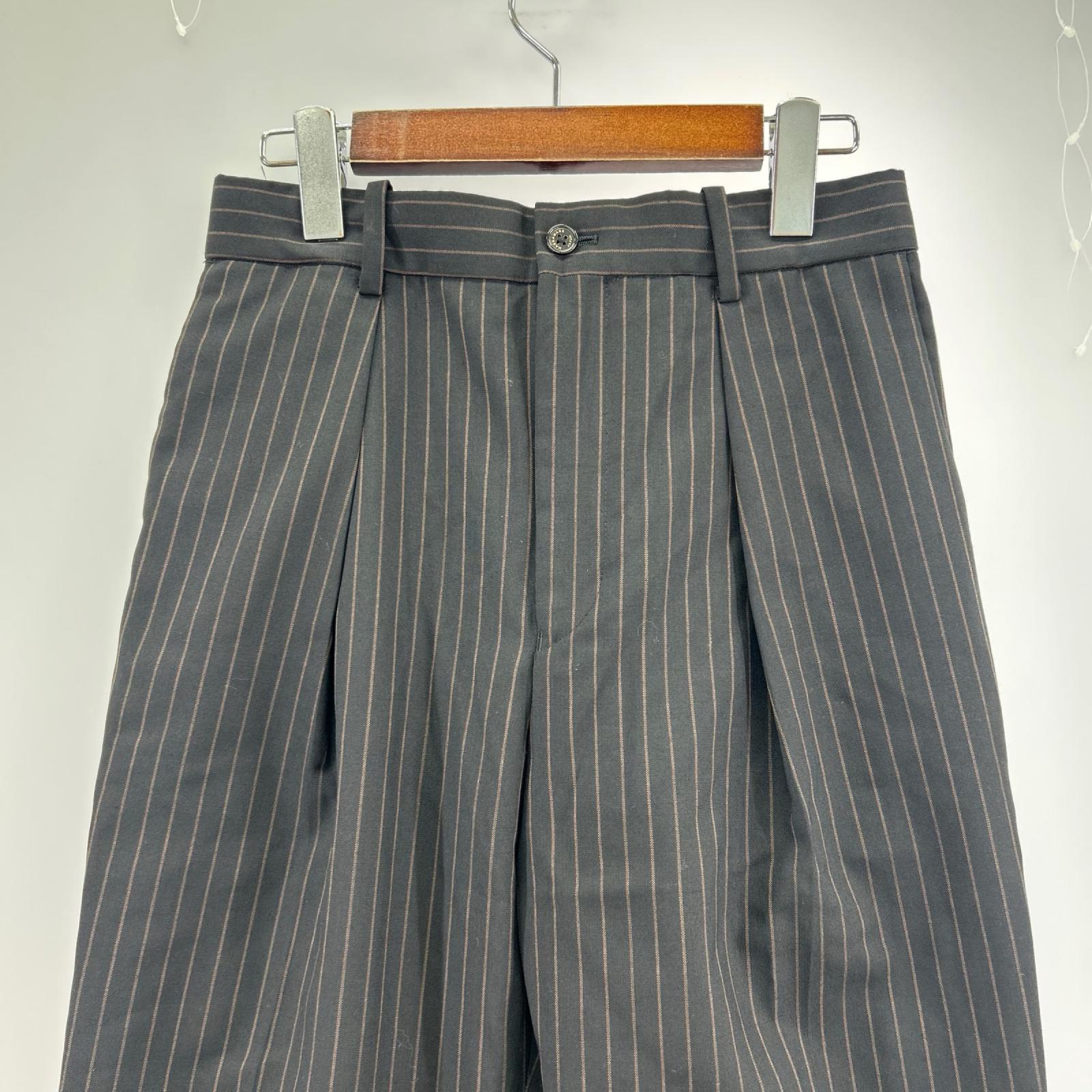 パンツ 24AW ストライプ 黒 (2) 2 ブラック