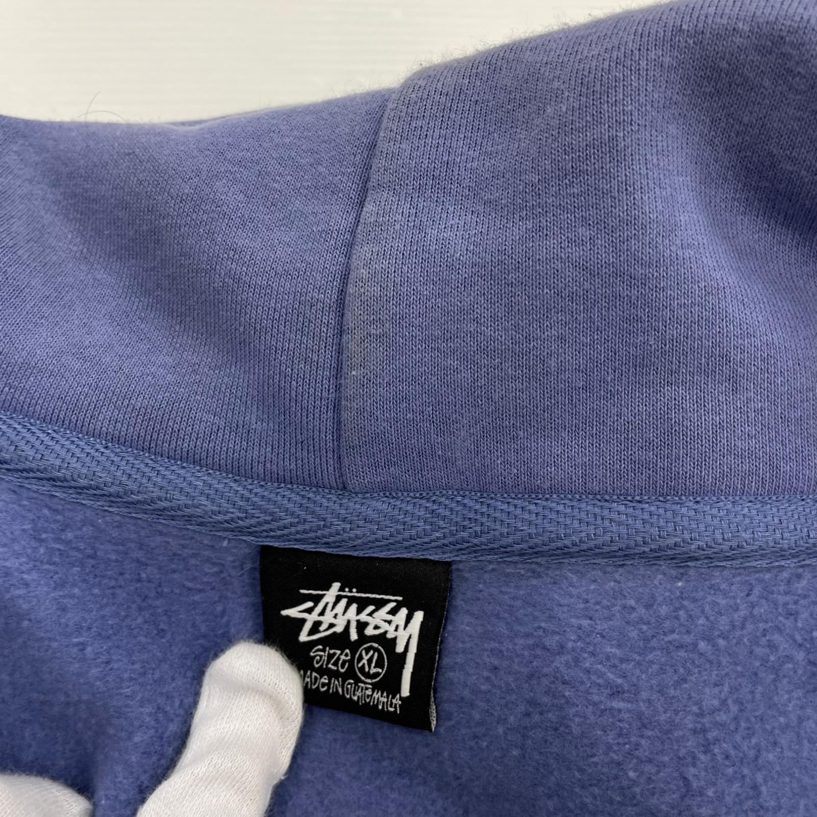 パーカー STUSSY Venus フロントロゴジップパーカー ブルー