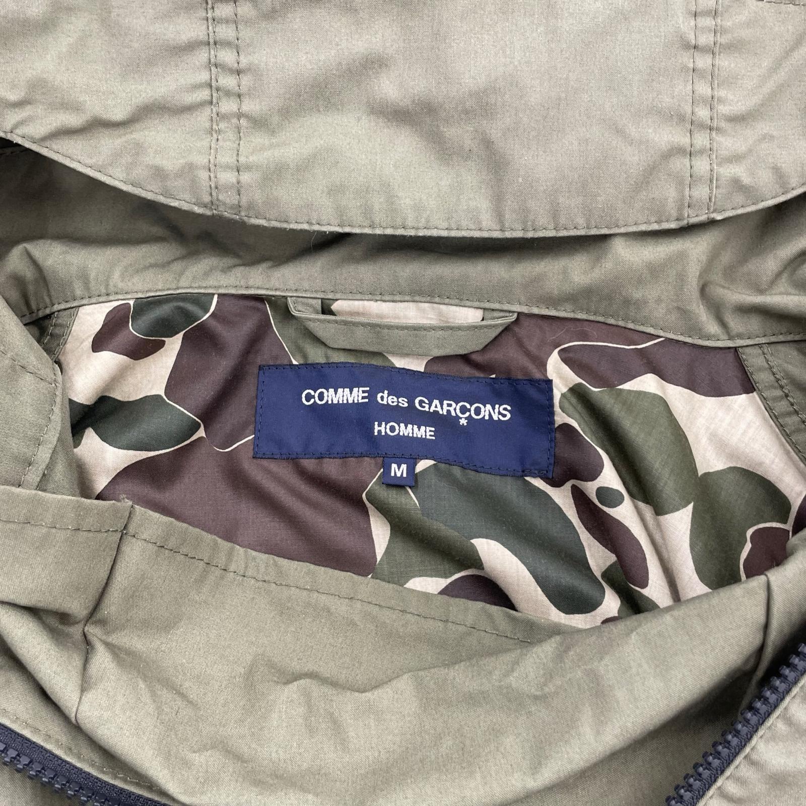 ジャケット COMME des GARCONS HOMME 綿エステル 高密度ウェザー製品加工アノラックパーカー M