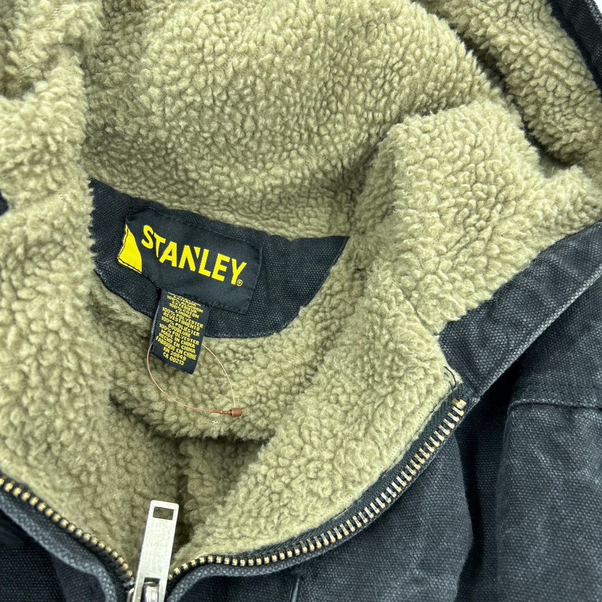 ジャケット STANLEY シェルパライナー ダック地 パーカー 黒 (L) L ブラック