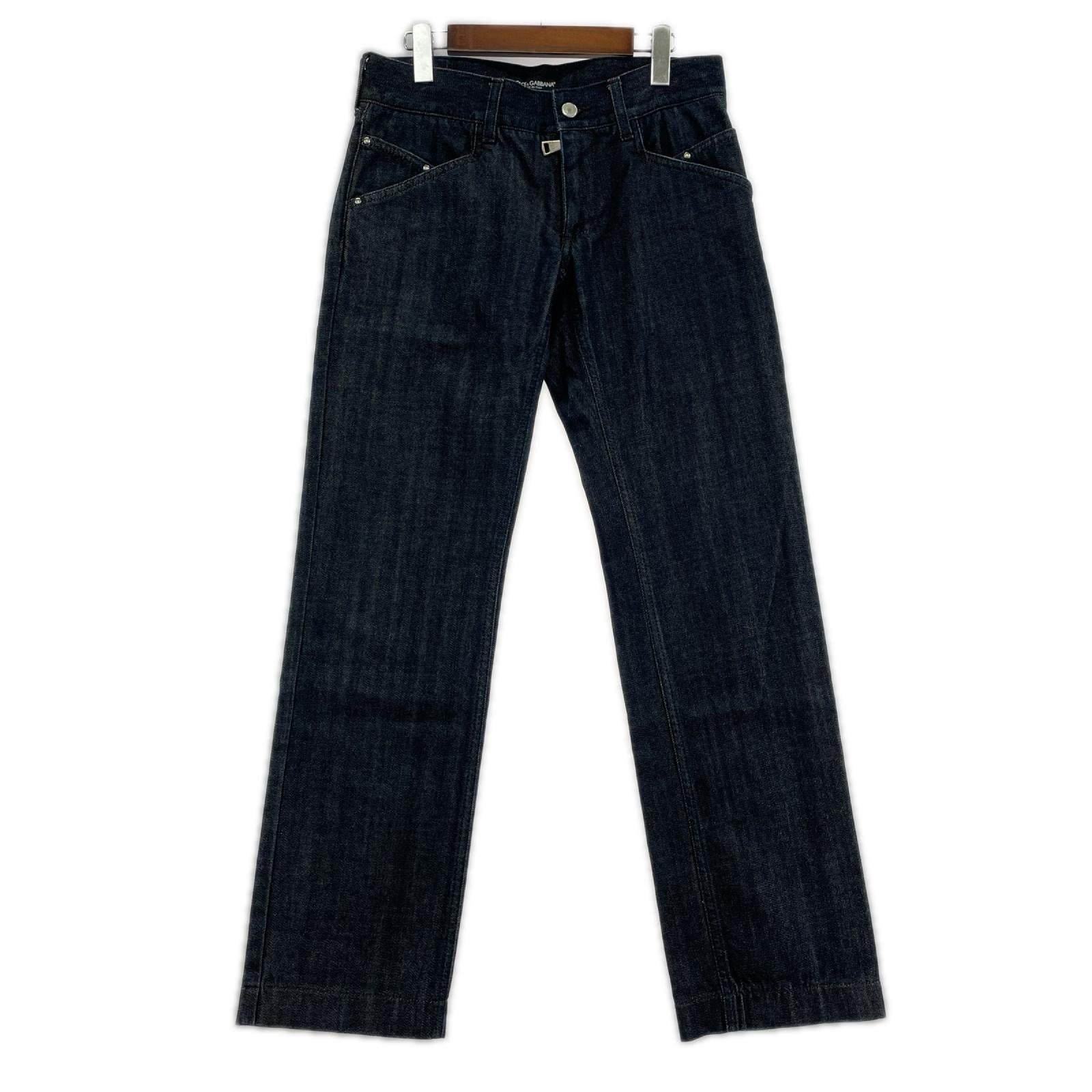 デニムパンツ DOLCE&GABBANA 14CLASSIC ロゴプレートデニムパンツ (44) 44
