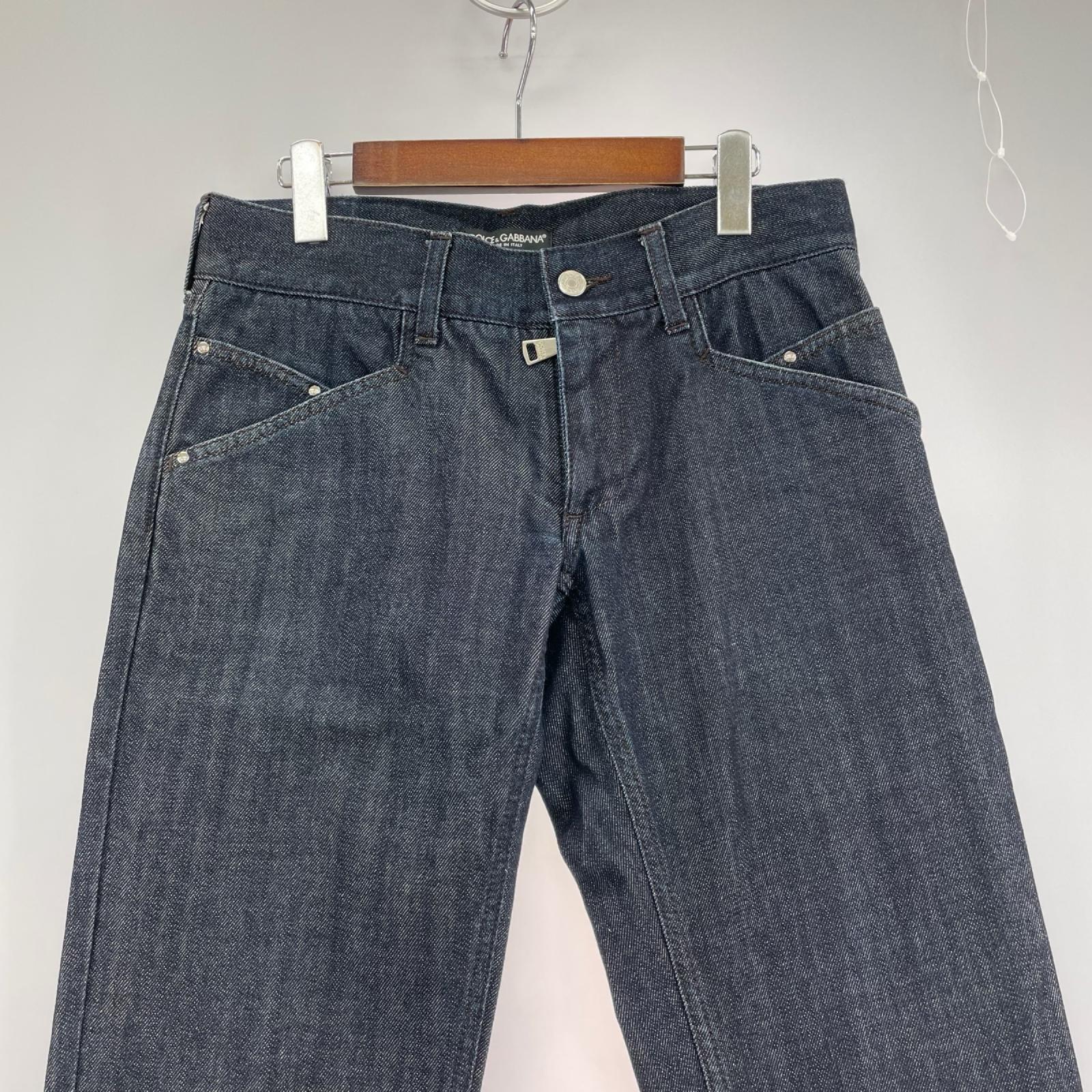 デニムパンツ DOLCE&GABBANA 14CLASSIC ロゴプレートデニムパンツ (44) 44