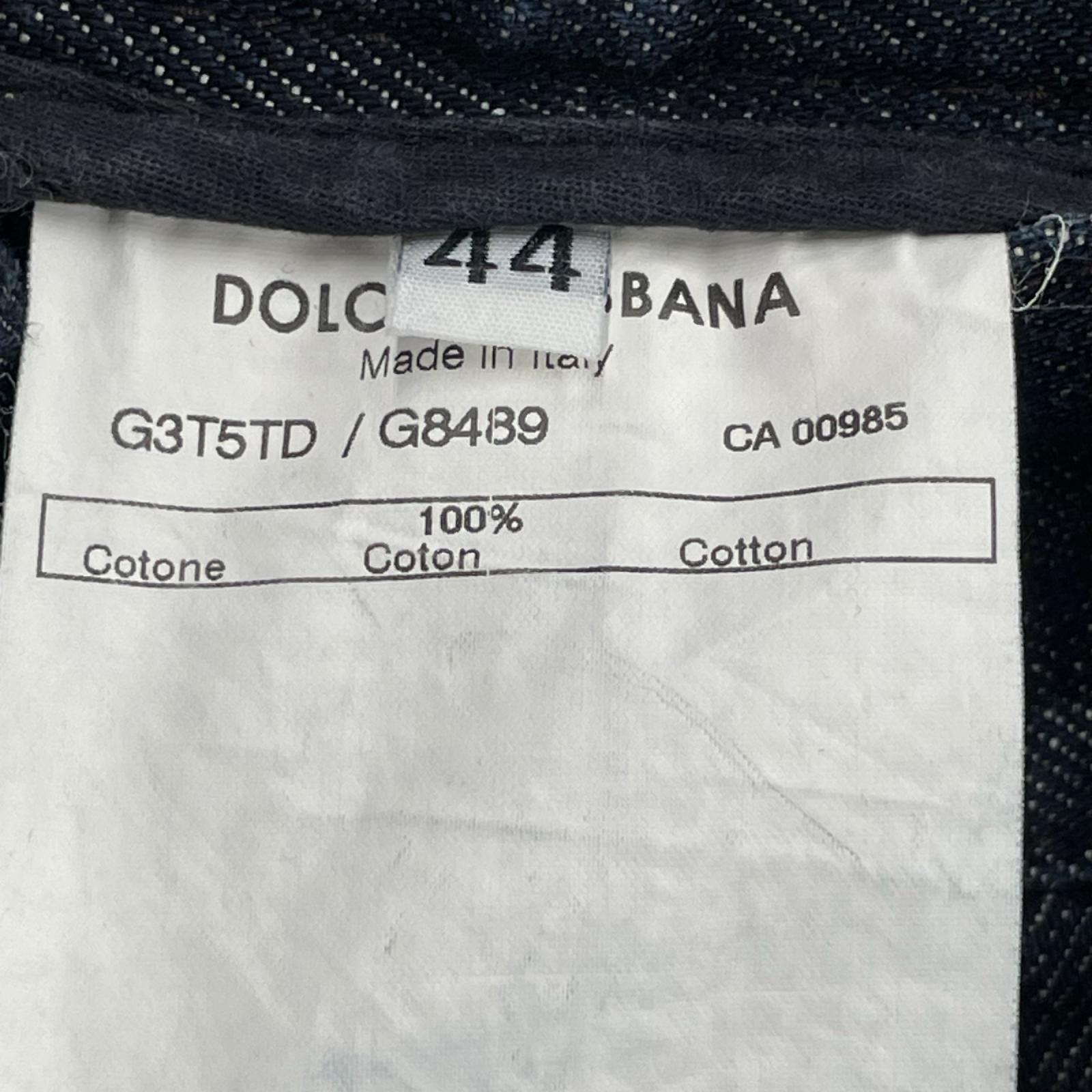 デニムパンツ DOLCE&GABBANA 14CLASSIC ロゴプレートデニムパンツ (44) 44