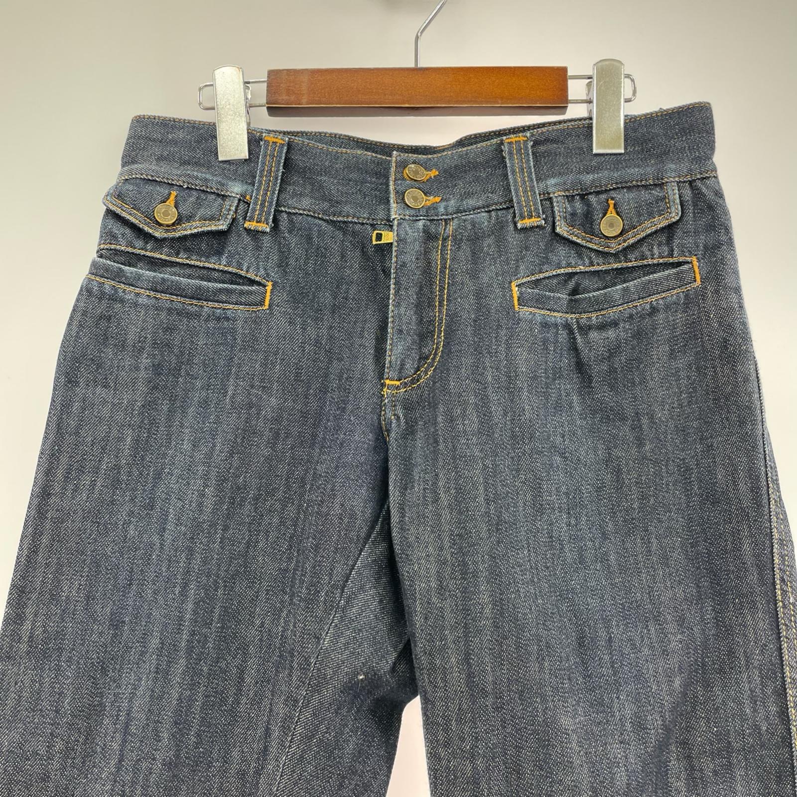 デニムパンツ DOLCE&GABBANA ロゴプレートデニムパンツ 46