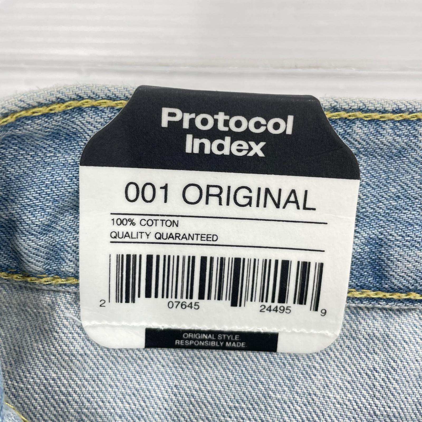 ショートパンツ Protocol index ダメージ加工 デニムショーツ 1 ブルー 1 ブルー