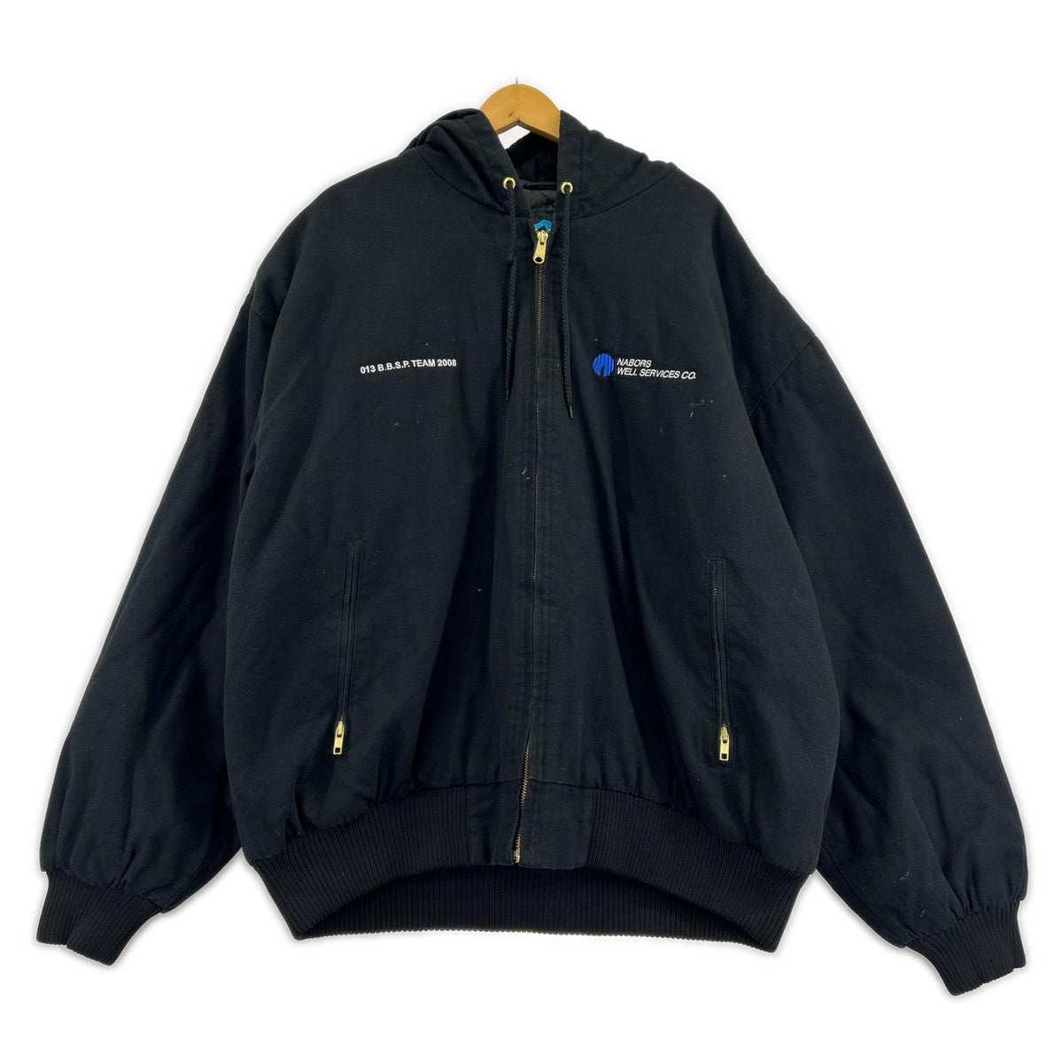 ブルゾン OLD tn-mountain ダック地アクティブパーカー 黒 (2XL) ブラック