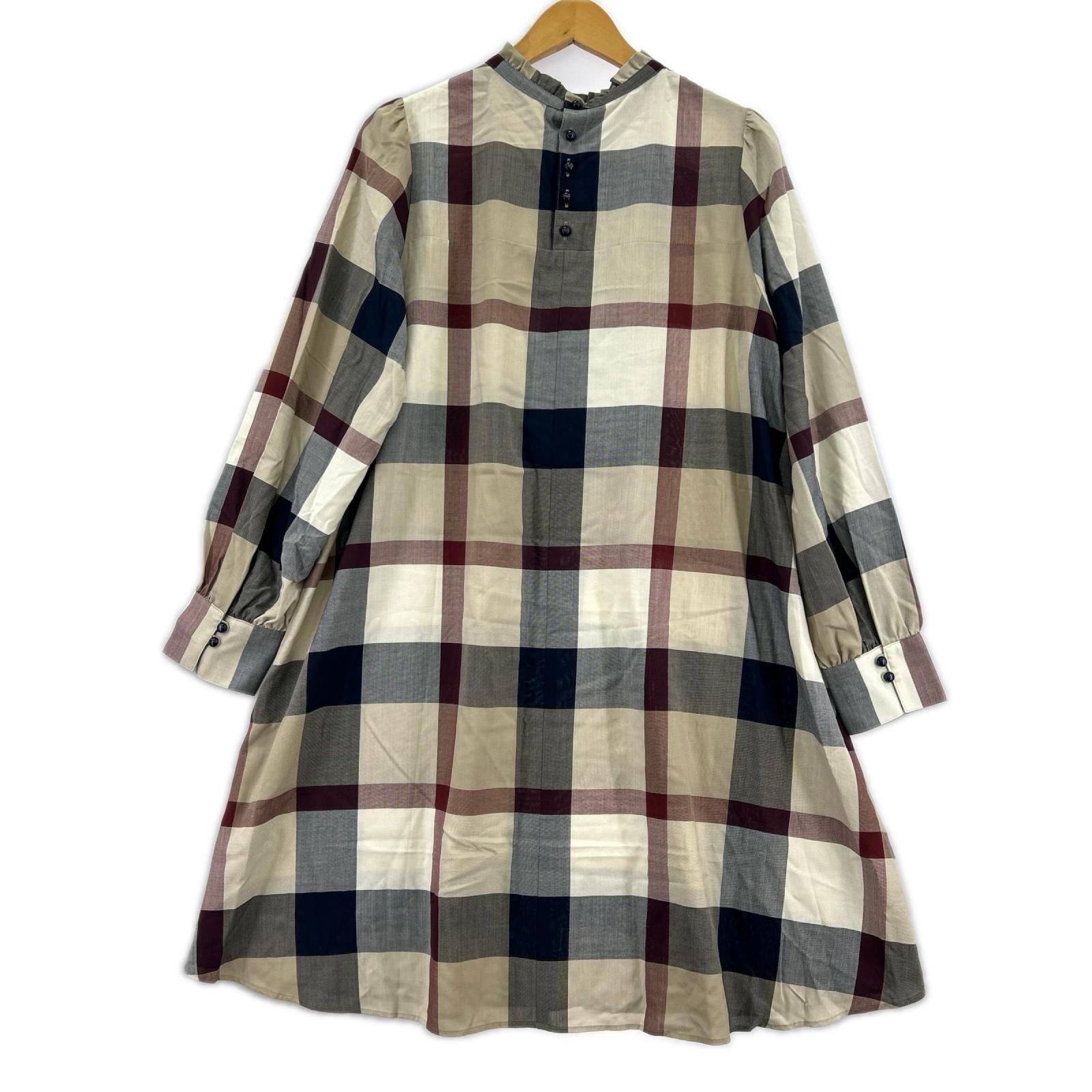 ワンピース 総チェック柄 L/Sワンピース 38 38 マルチカラー
