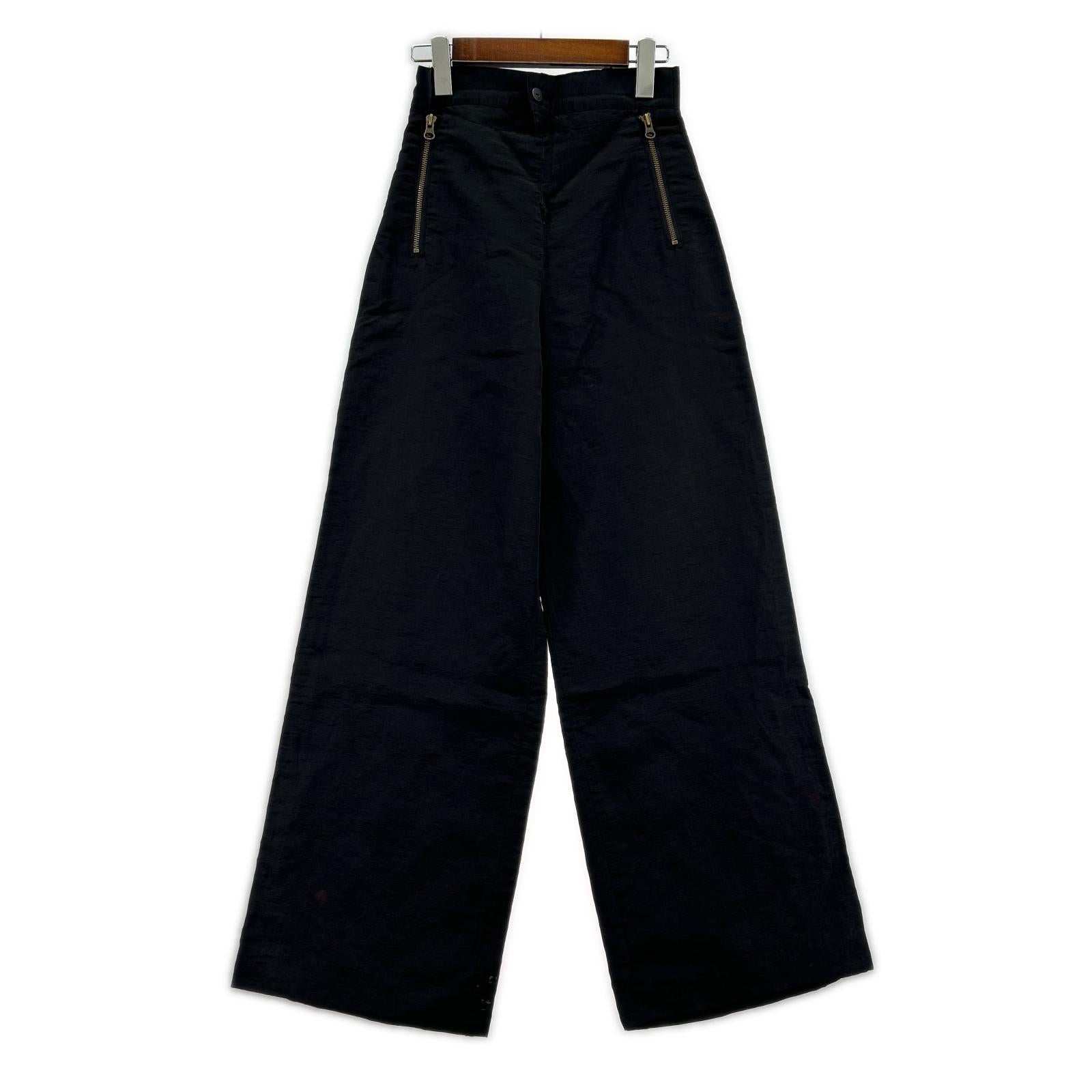 パンツ jean paul gaultier ナイロンジップパンツ 黒 ブラック