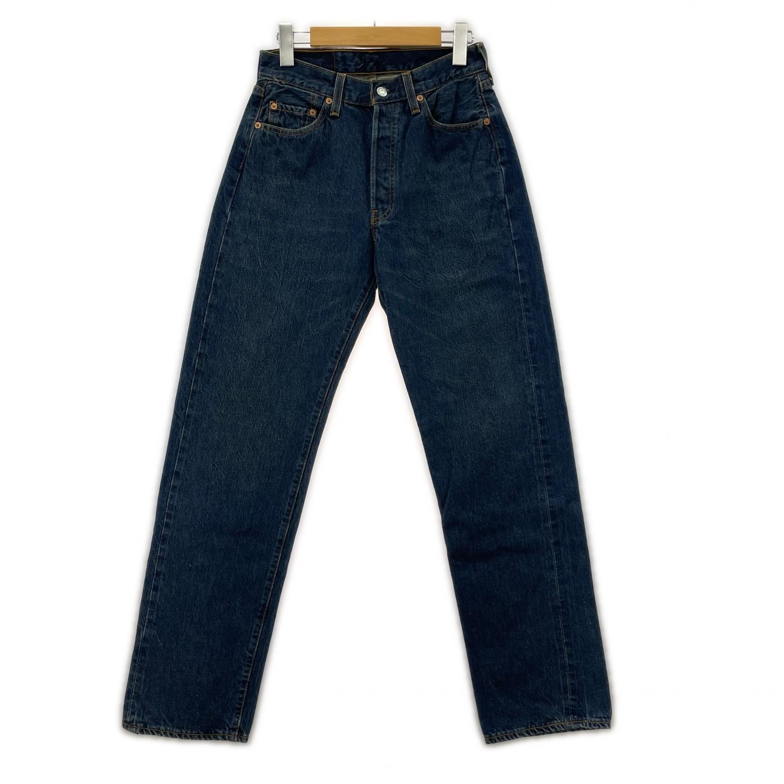 デニムパンツ 501 ボタン裏555 バレンシア製 90s 30 ネイビー