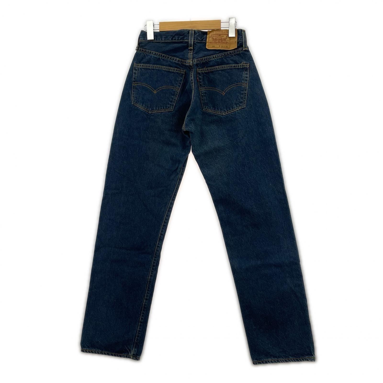デニムパンツ 501 ボタン裏555 バレンシア製 90s 30 ネイビー