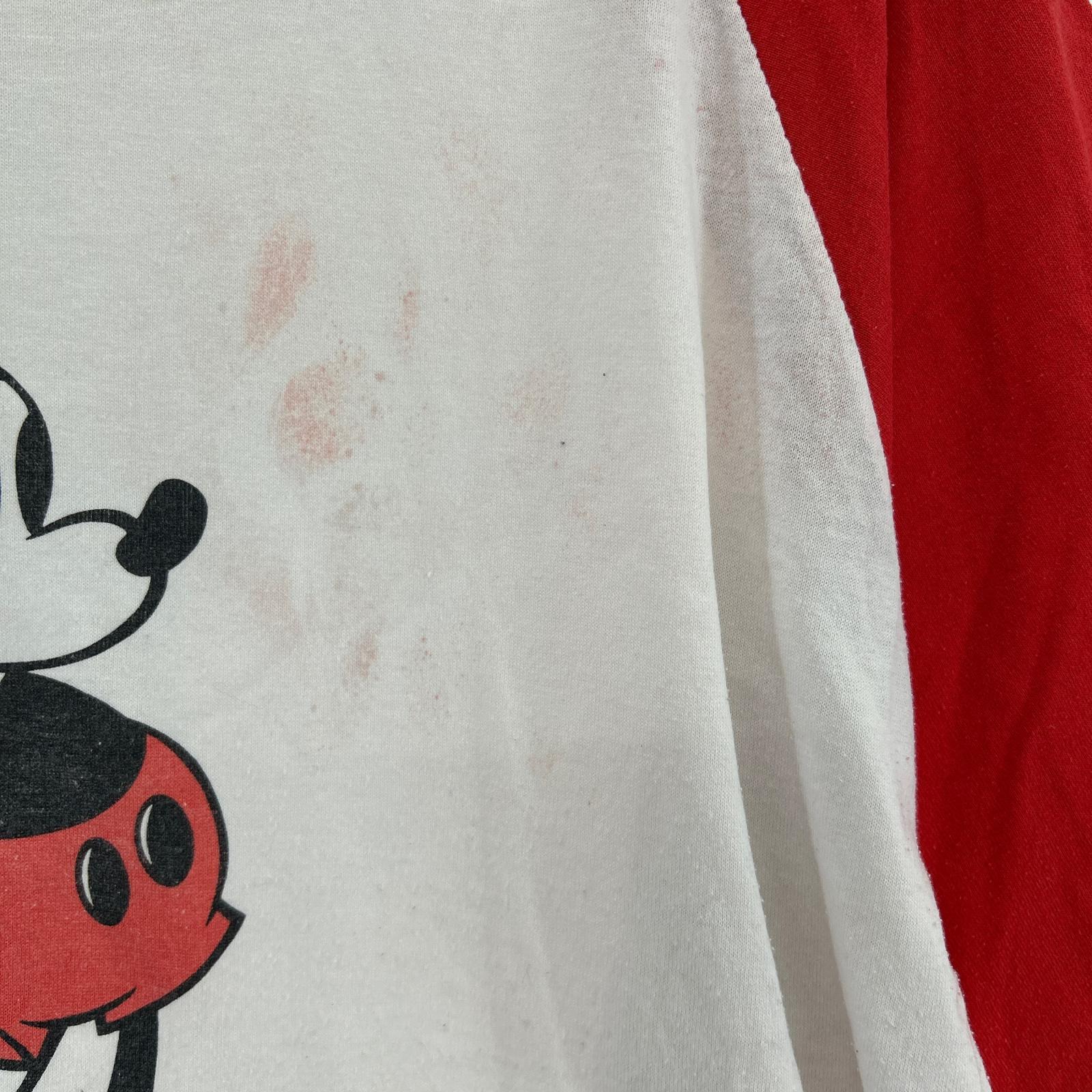 半袖Tシャツ disney 90s ミッキー 白足 USA製 XL