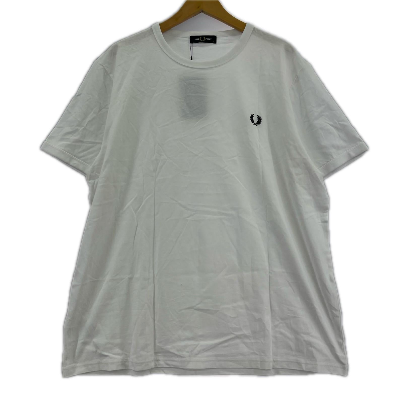 半袖Tシャツ ロゴ刺繍TEE 白 (XL) M3519 ホワイト