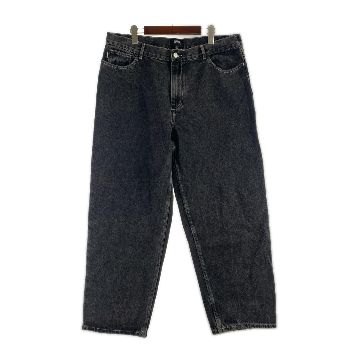 デニムパンツ STUSSY ブラックデニムバギーパンツ (36) 36 ブラック