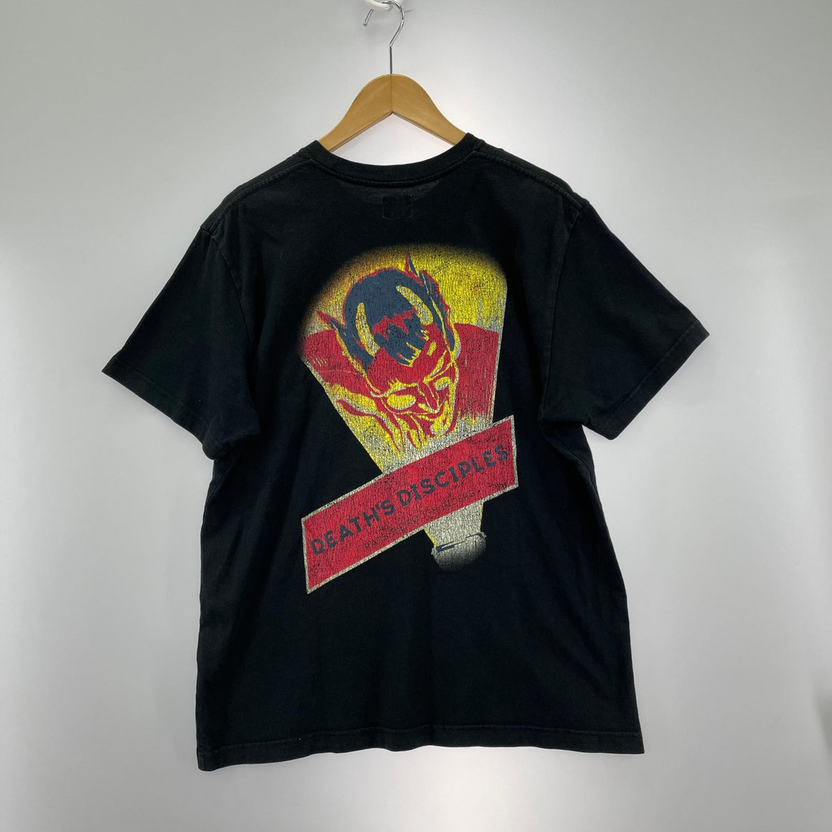 半袖Tシャツ バックプリント 黒 L ブラック