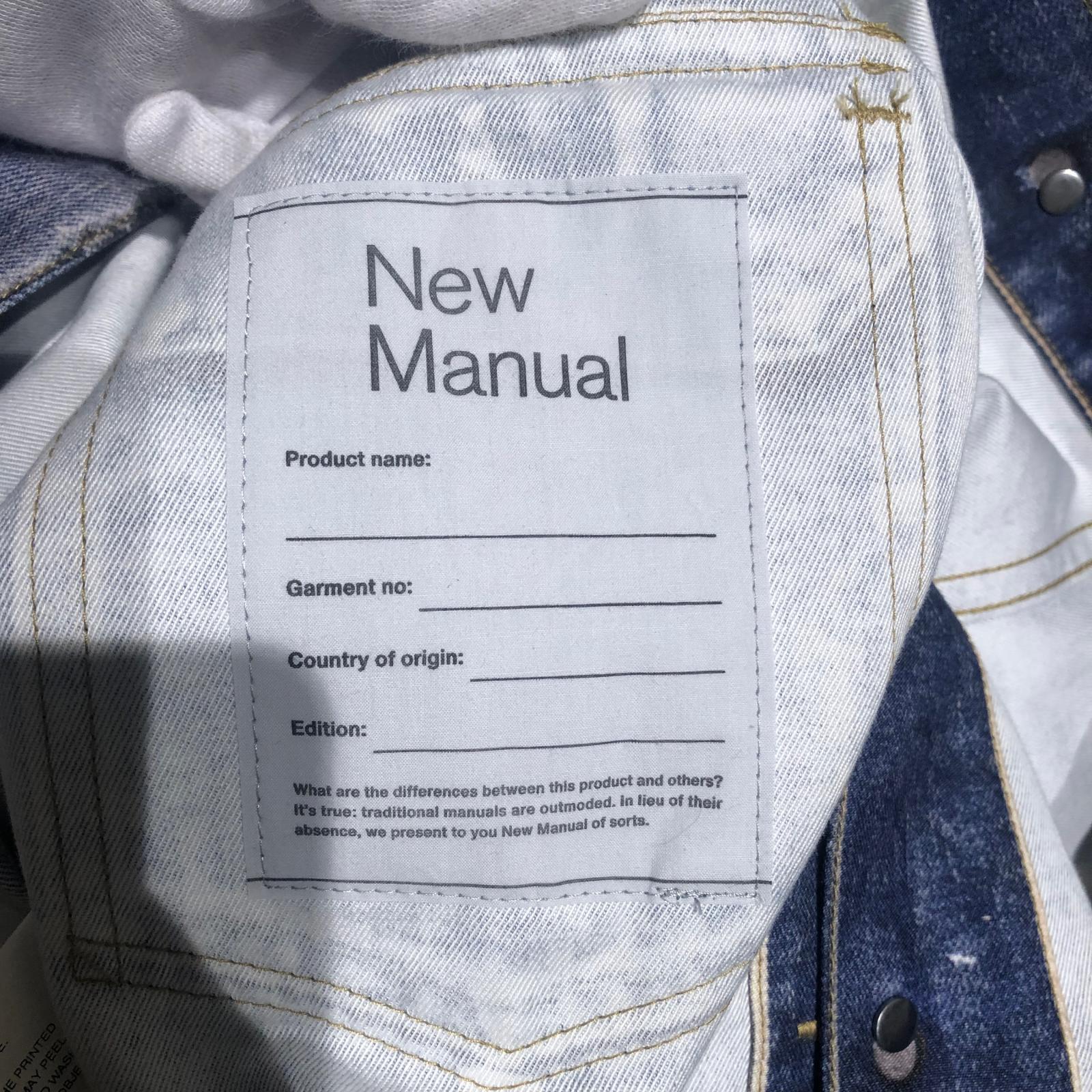 ジャケット × New Manual 26SS 転写 デニムジャケット L ブルー